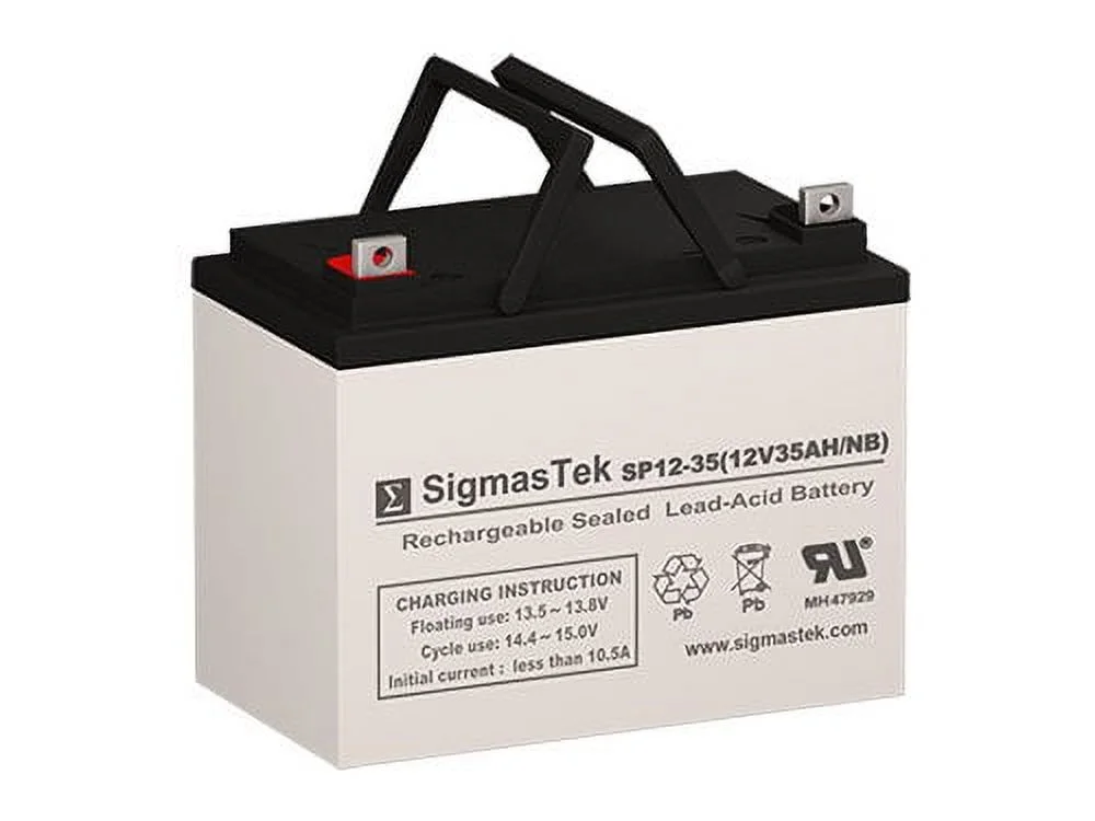 Lawn Mower LT133 Replacement Battery - 12 Volt 35AH U1 AGM Battery with Nut & Bolt Terminal by SigmasTek