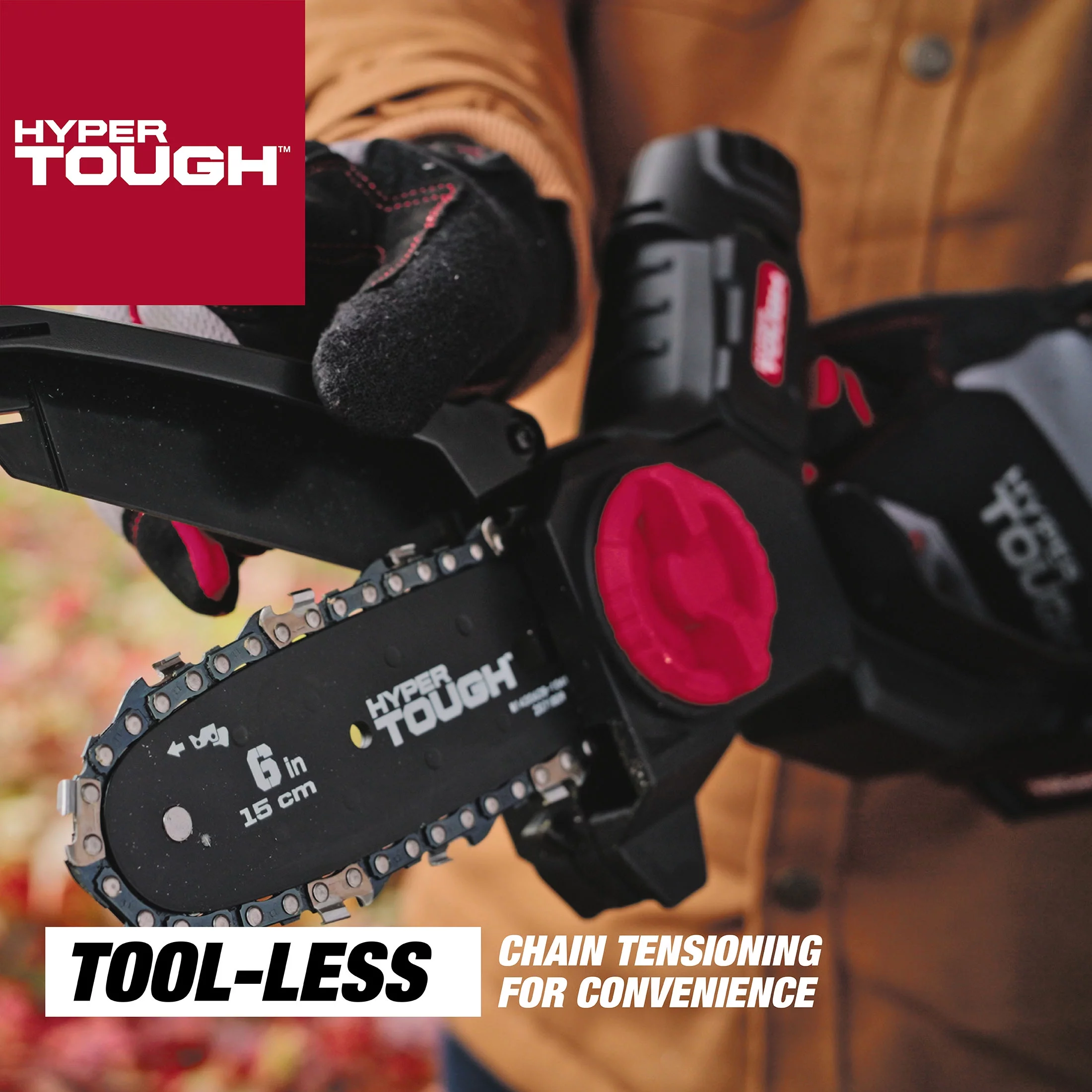 Hyper Tough 20-Volt 6-inch Mini Chainsaw with Battery and Charger, HT13-401-003-03