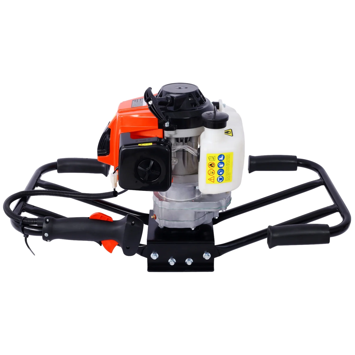 Efficient Digging with Powerful 2.7HP Two-Person Gas-Powered Post Hole Digger - 63cc 2-Stroke Auger Drill with 3/4” Shaft Size for EPA Compliant Machine