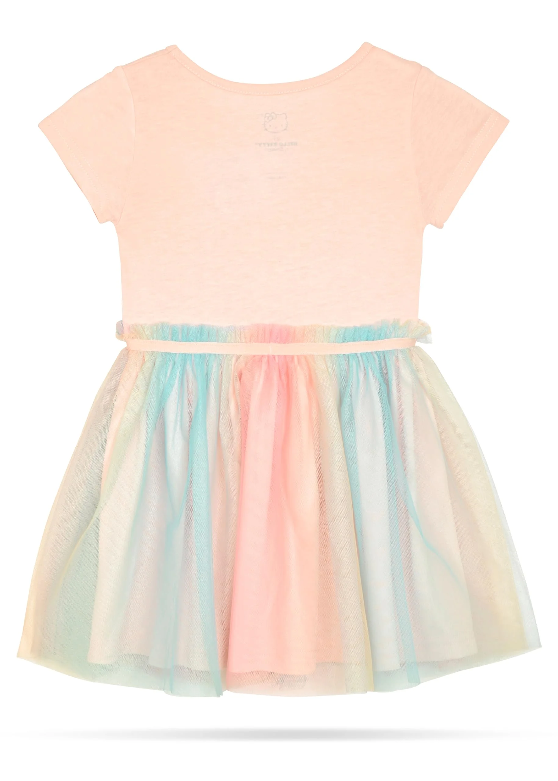 Hello Kitty Girls and Toddlers' Short Sleeve Tutu Dress Casual Tulle Skirt Dresses, Pink Dogwood 4T