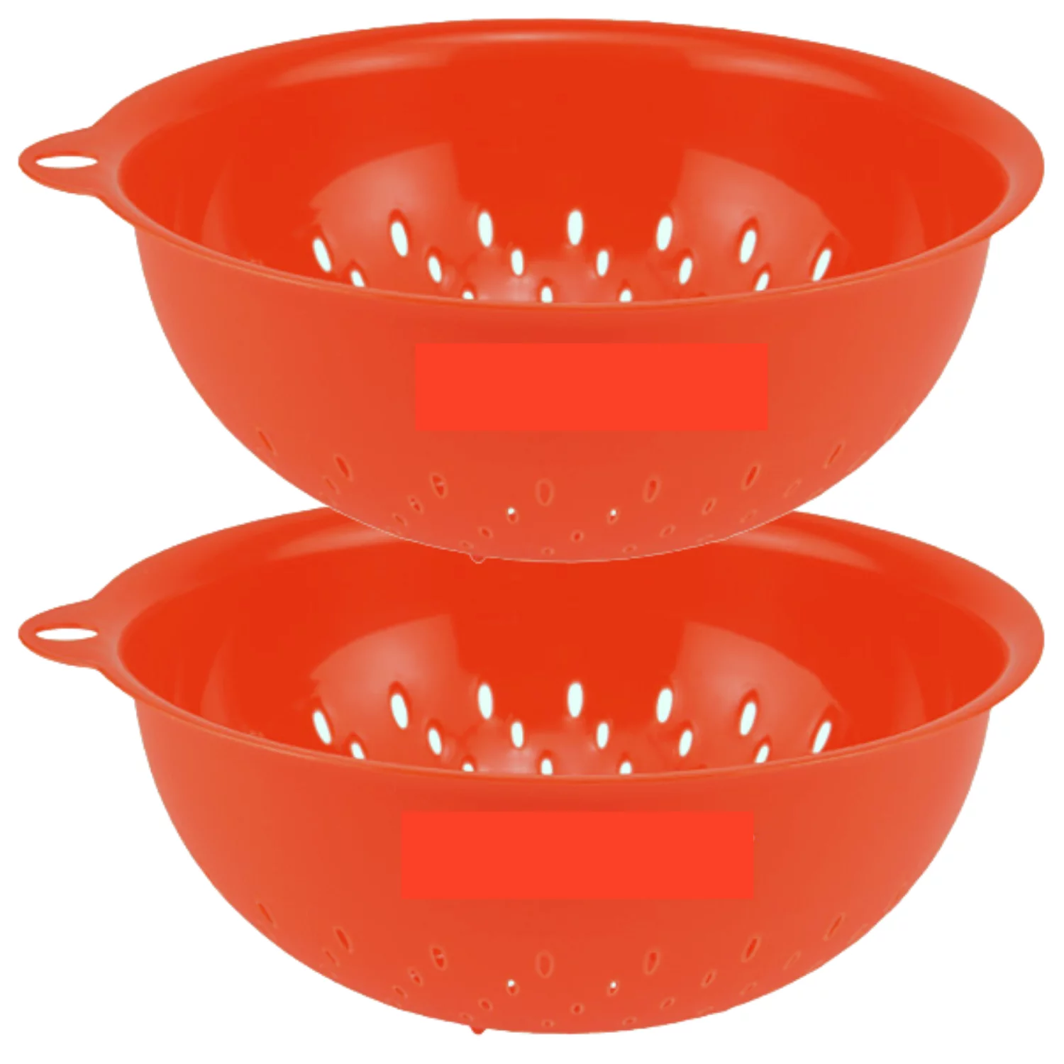 Strainer for Kitchen - Plastic Red Colanders - Food Strainer - 8 in - 2 Pack