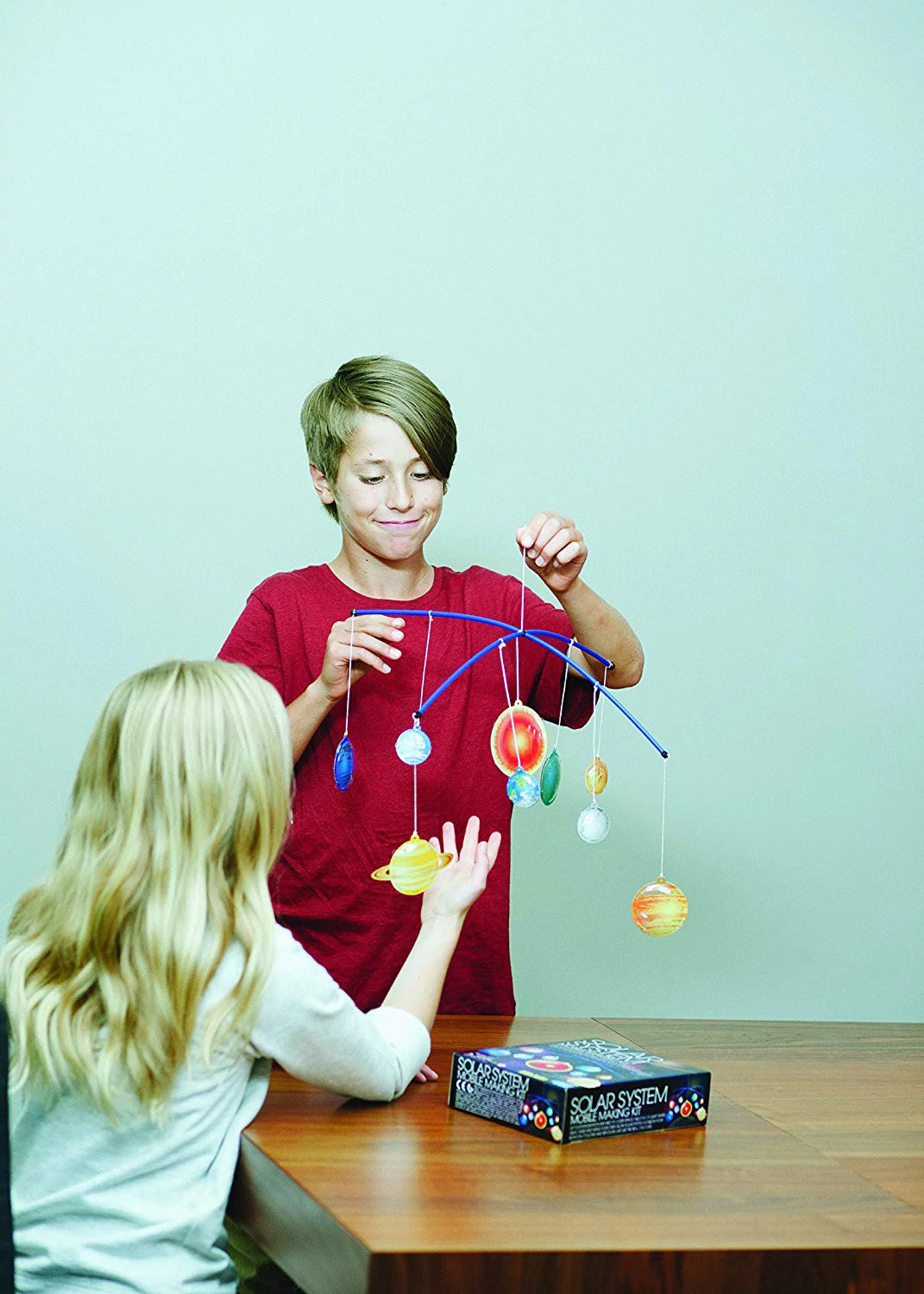 4M KidzLabs Glow-in-the-Dark Solar System Mobile Making Kit