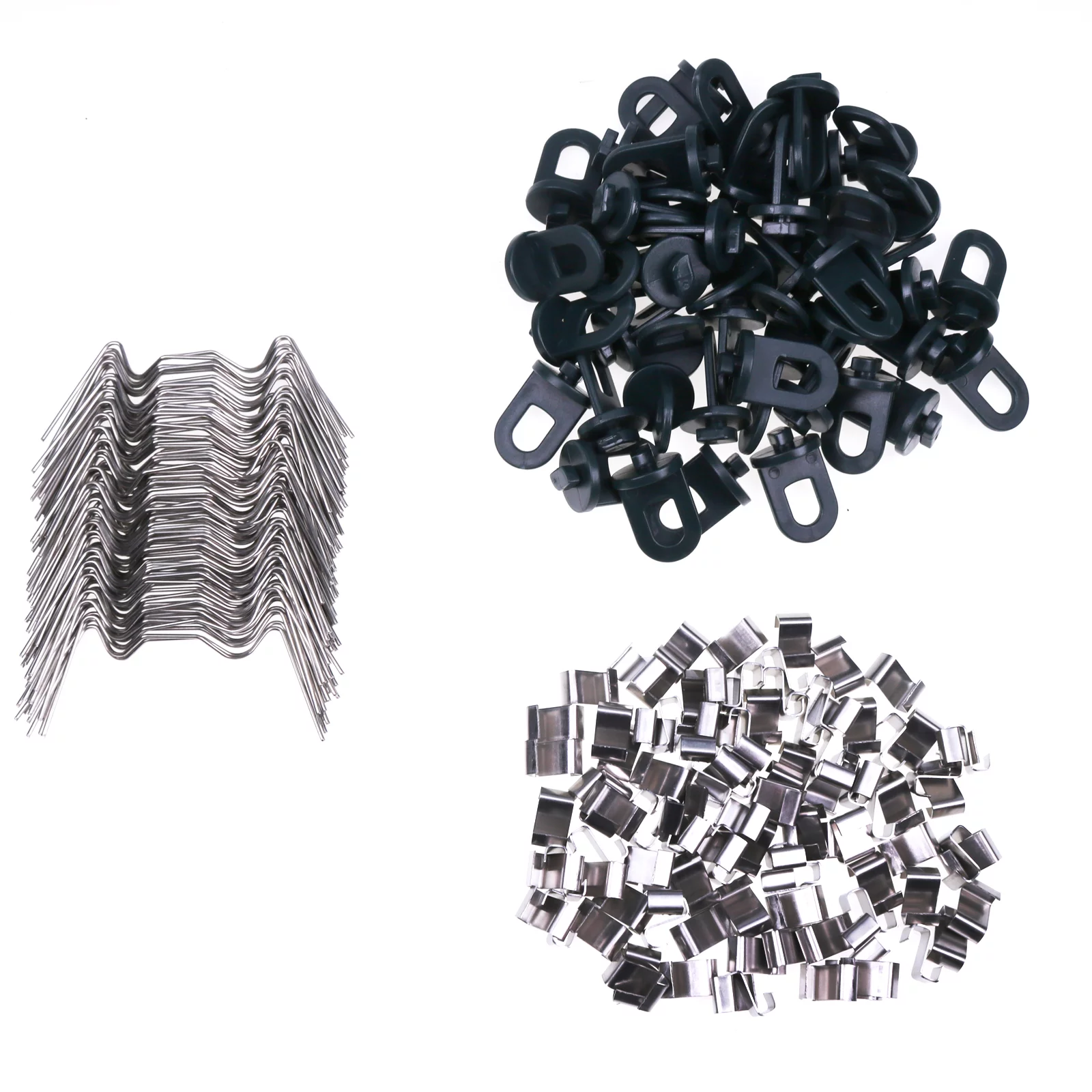 Greenhouse Glazing Clips Set W-Shaped Wire Z-Shaped Clip Hanging Hook for Greenhouse Replacement Supply