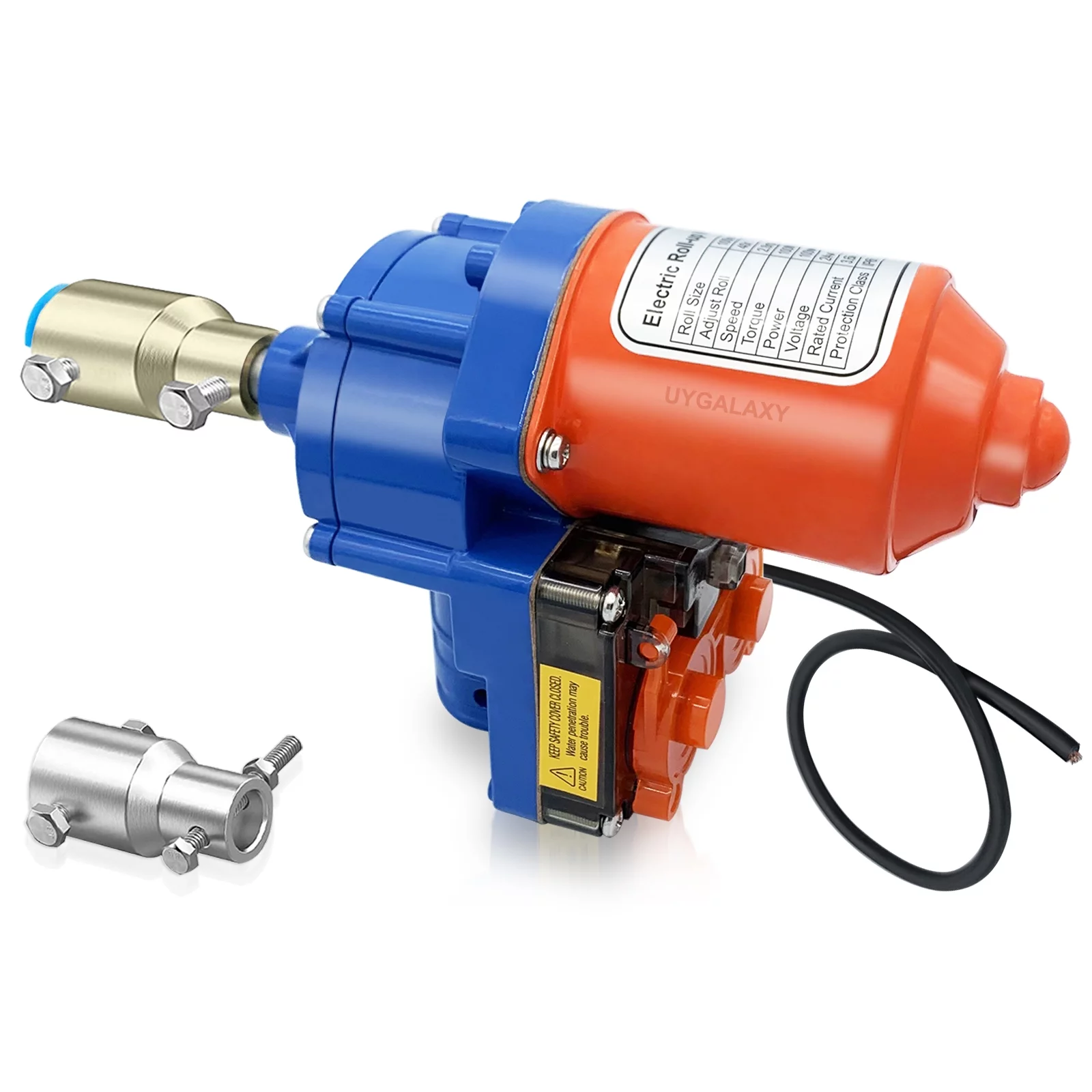 UYGALAXY 100W Greenhouse Film Roll Up Motor with Limit Switch, Electric Film Curtain Roller Frame Shed DC 24V 2.8RPM for Ventilation, Automatic Venting