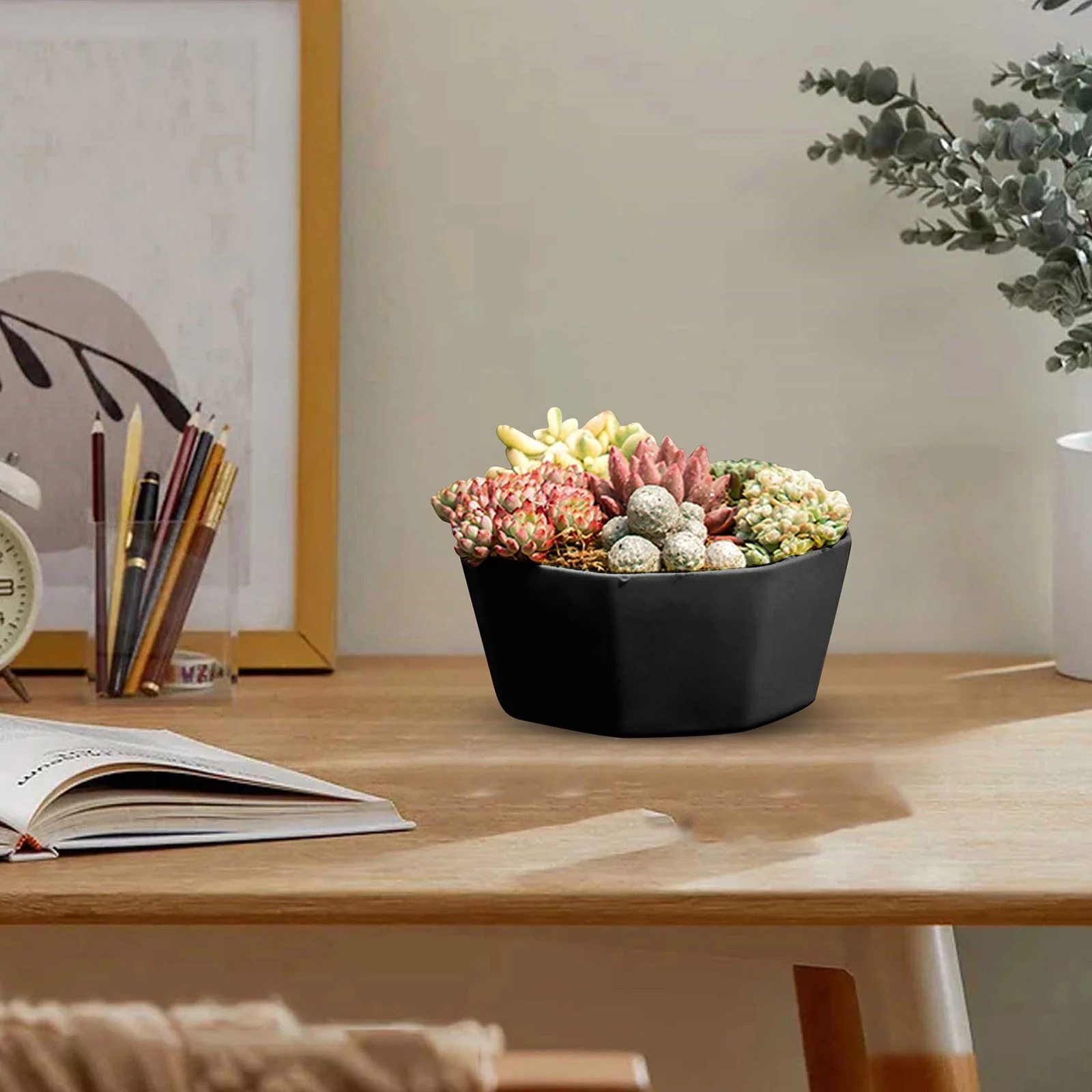 iju7gthy Feeders for Outdoors Suction and Proof 4th of July Party Flower Pots Large Diameter Plastic Planters with Hole Modern Pots Great for Herbs African