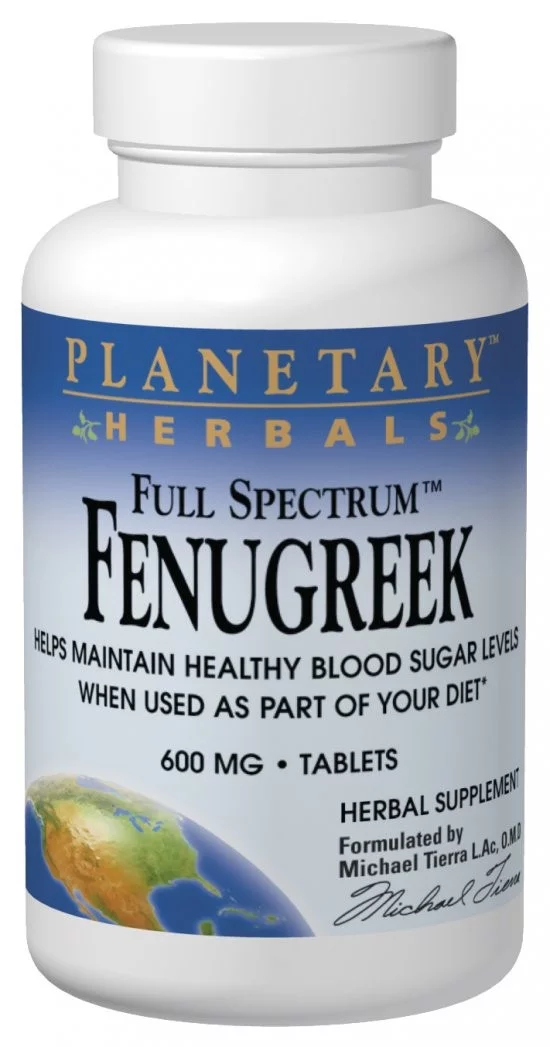 Planetary Herbals Full Spectrum Fenugreek Tablets, 120 Ct