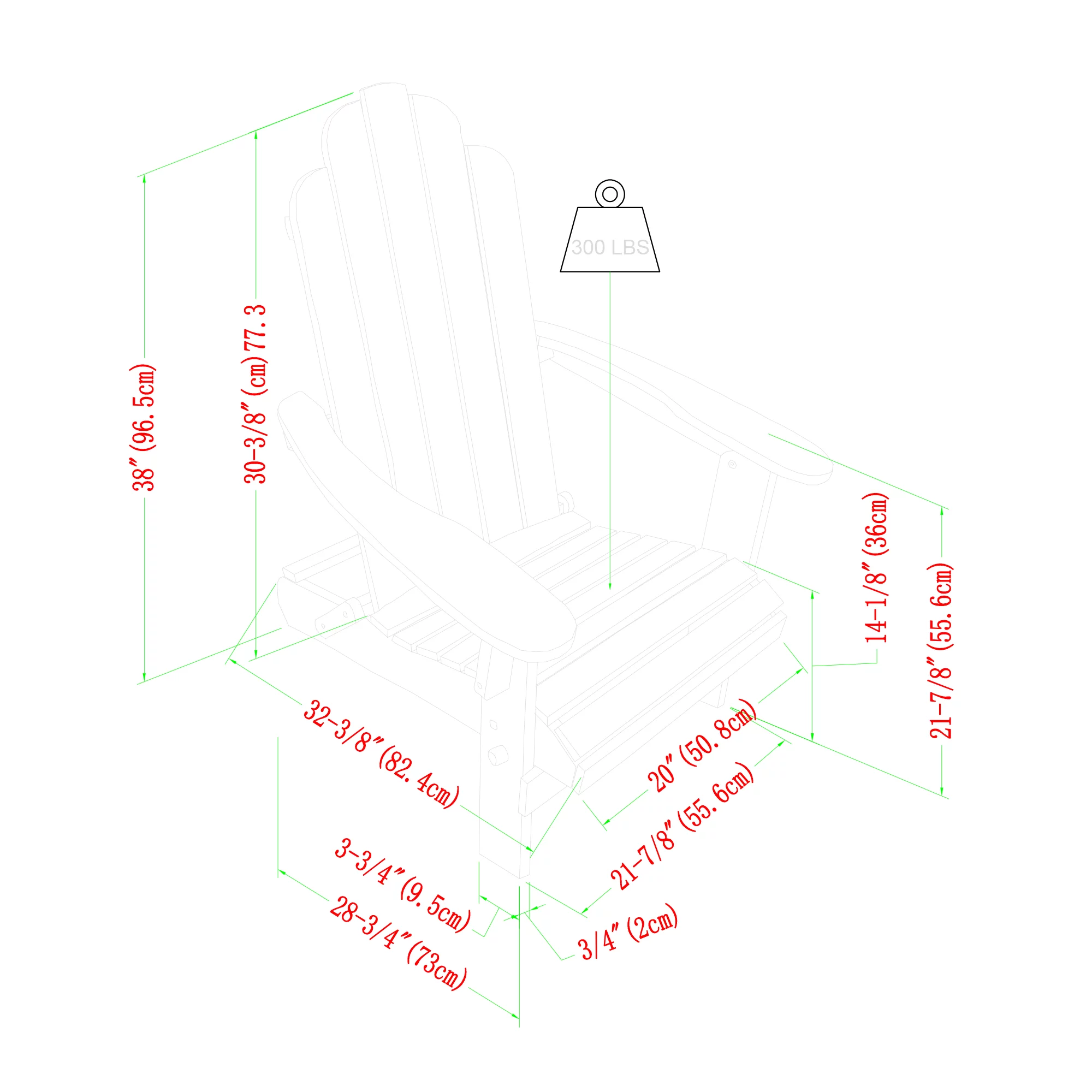 Adirondack Chair - Gray Wash