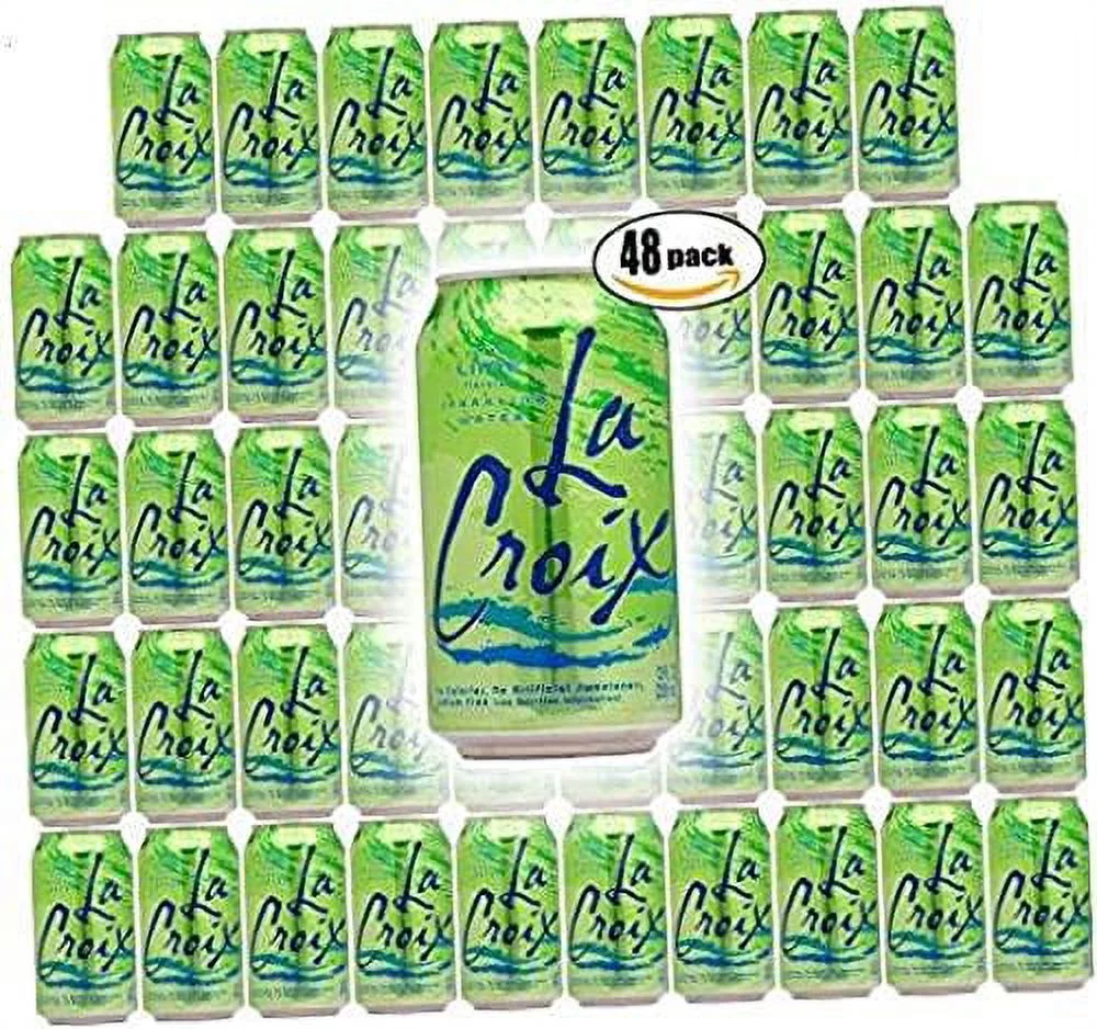 Lime Naturally Essenced Lime-Fvored Sparkling Water, 12 oz Can (Pack of 48, Total of 576 Oz)