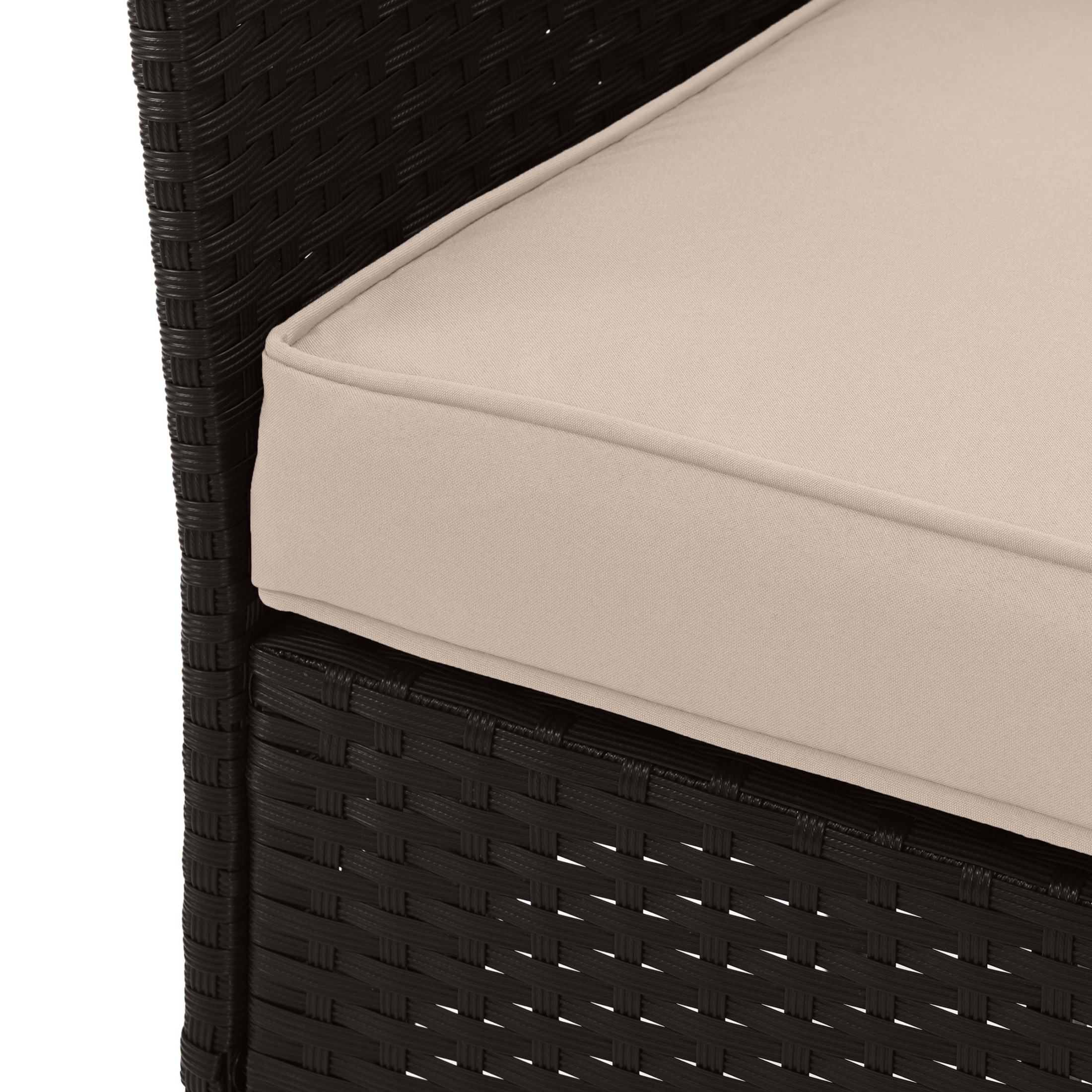 Lavish Home 4PC Patio Furniture Set with Couch, Chairs, and Table (Black)