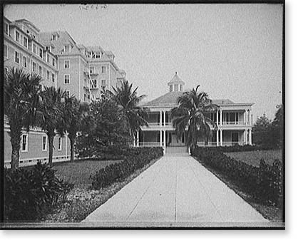 Historic Framed Print, [Hotel Royal Poinciana, east facade, Palm Beach, Fla.], 17-7/8