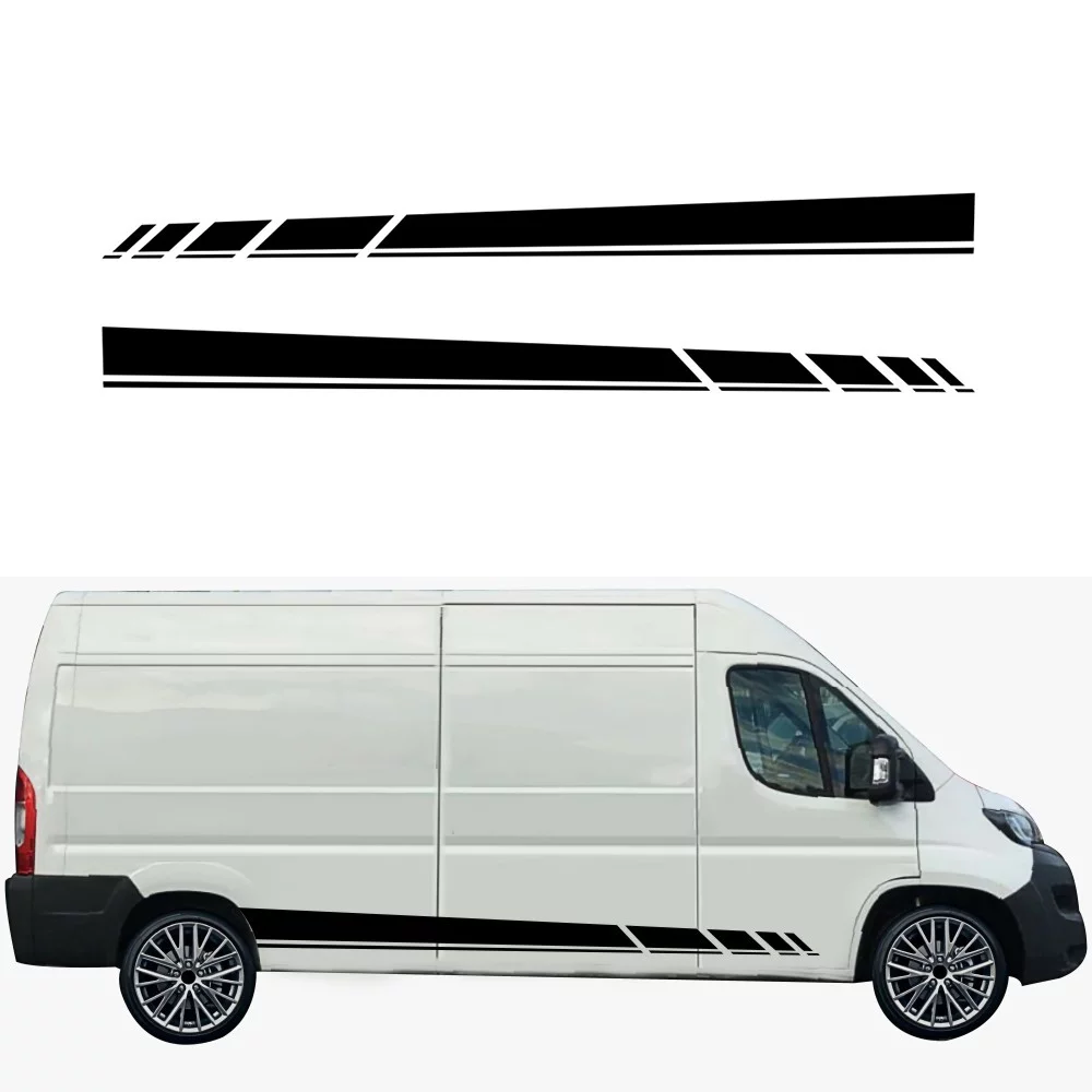 2PCS Stripe Graphic Vinyl Graphic Kit Car Sticker For RV Caravan Travel Trailer