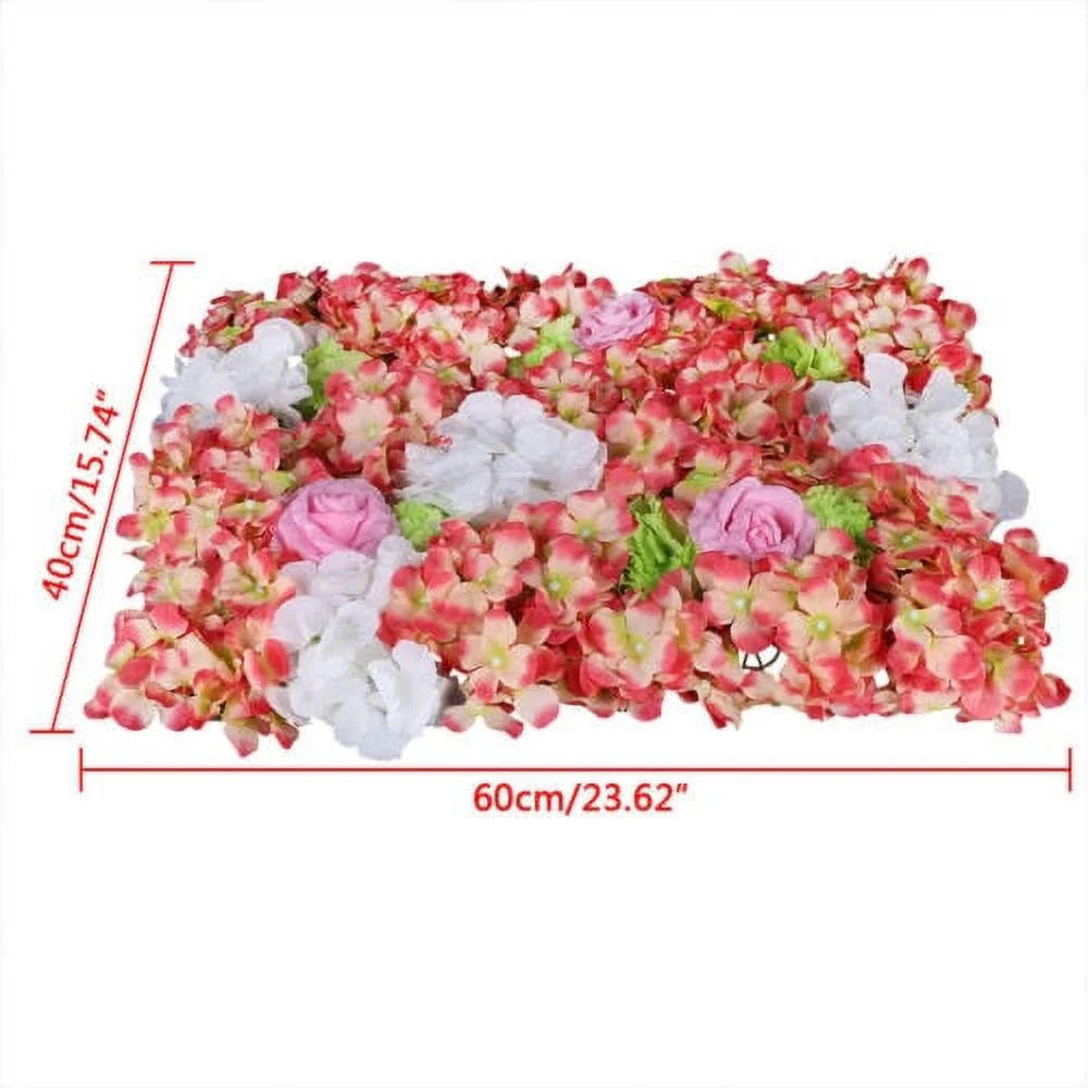6 Pack Artificial Fake Flower Hydrangea Wall Panel Banquet Wedding Backdrop Wall