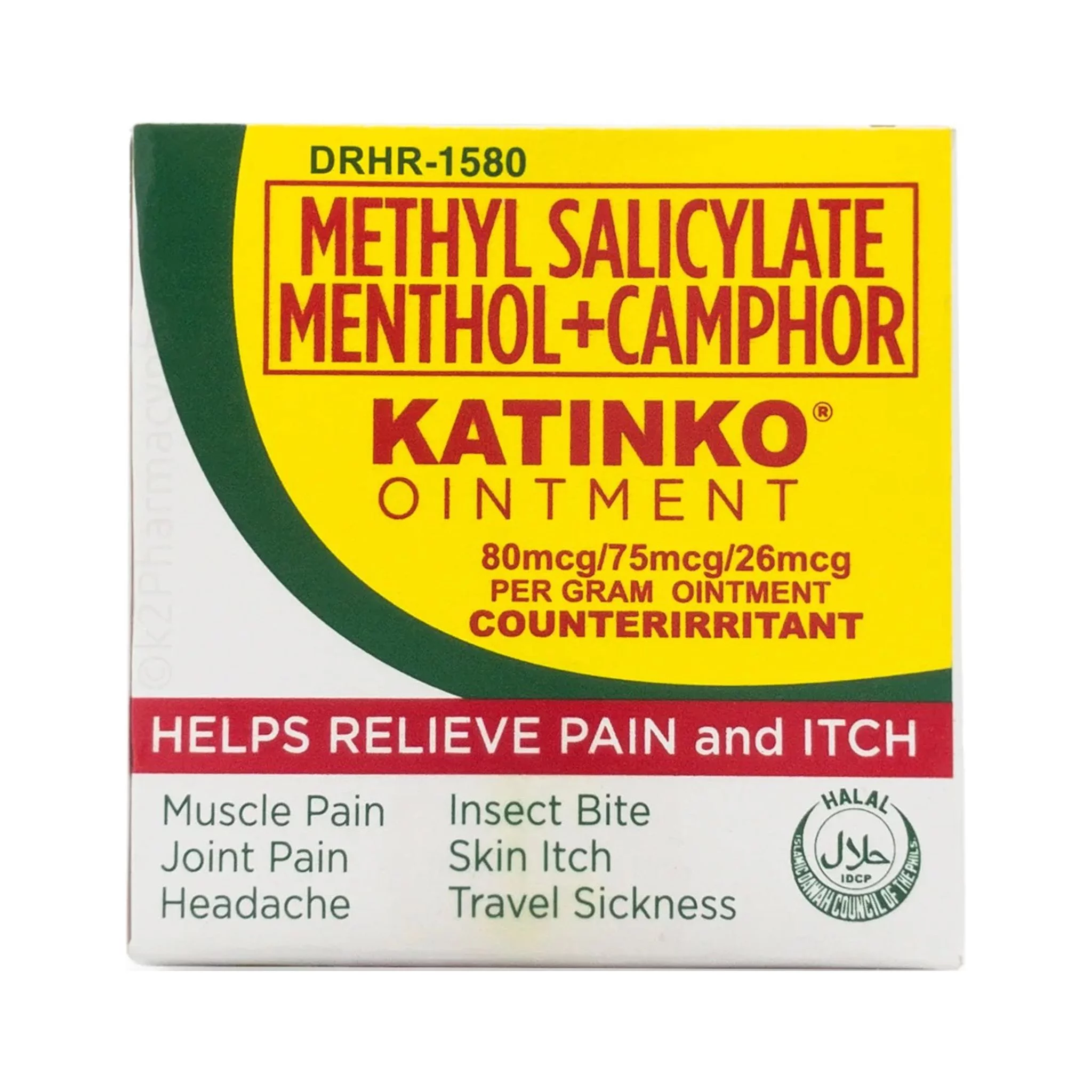 KATINKO Camphor + Menthol + Methyl Salicylate Ointment 10g - 2 JARS