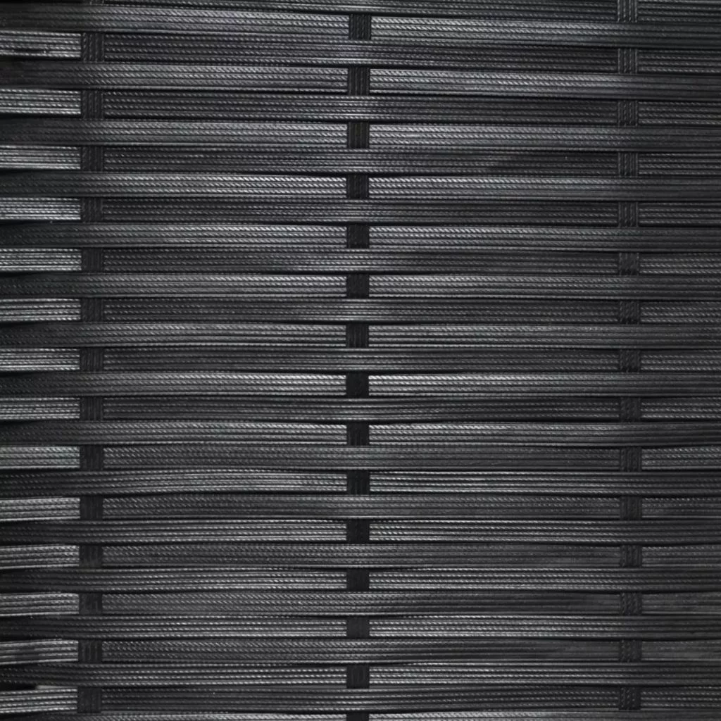 walmeck 3 Piece Bistro Set with Cushions Poly Rattan Black