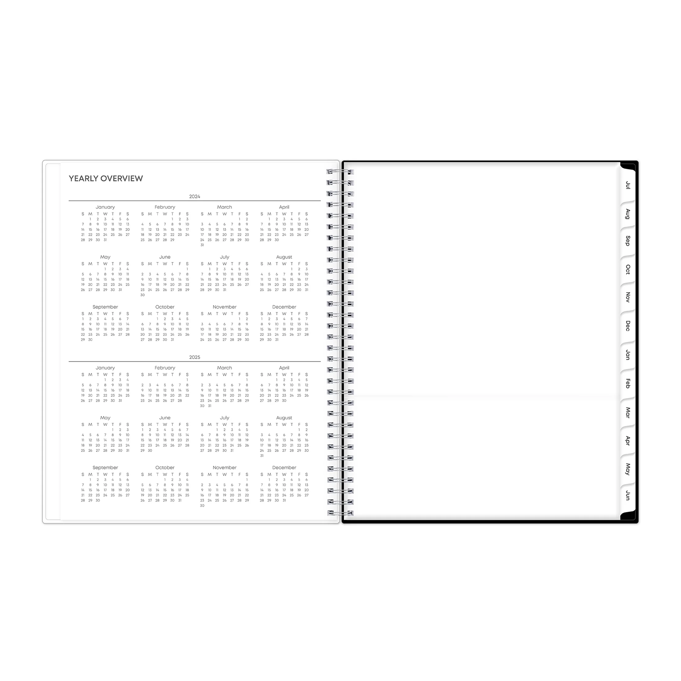 2024-2025 Weekly Monthly Planner, 8.5x11, Blue Sky, Analeis