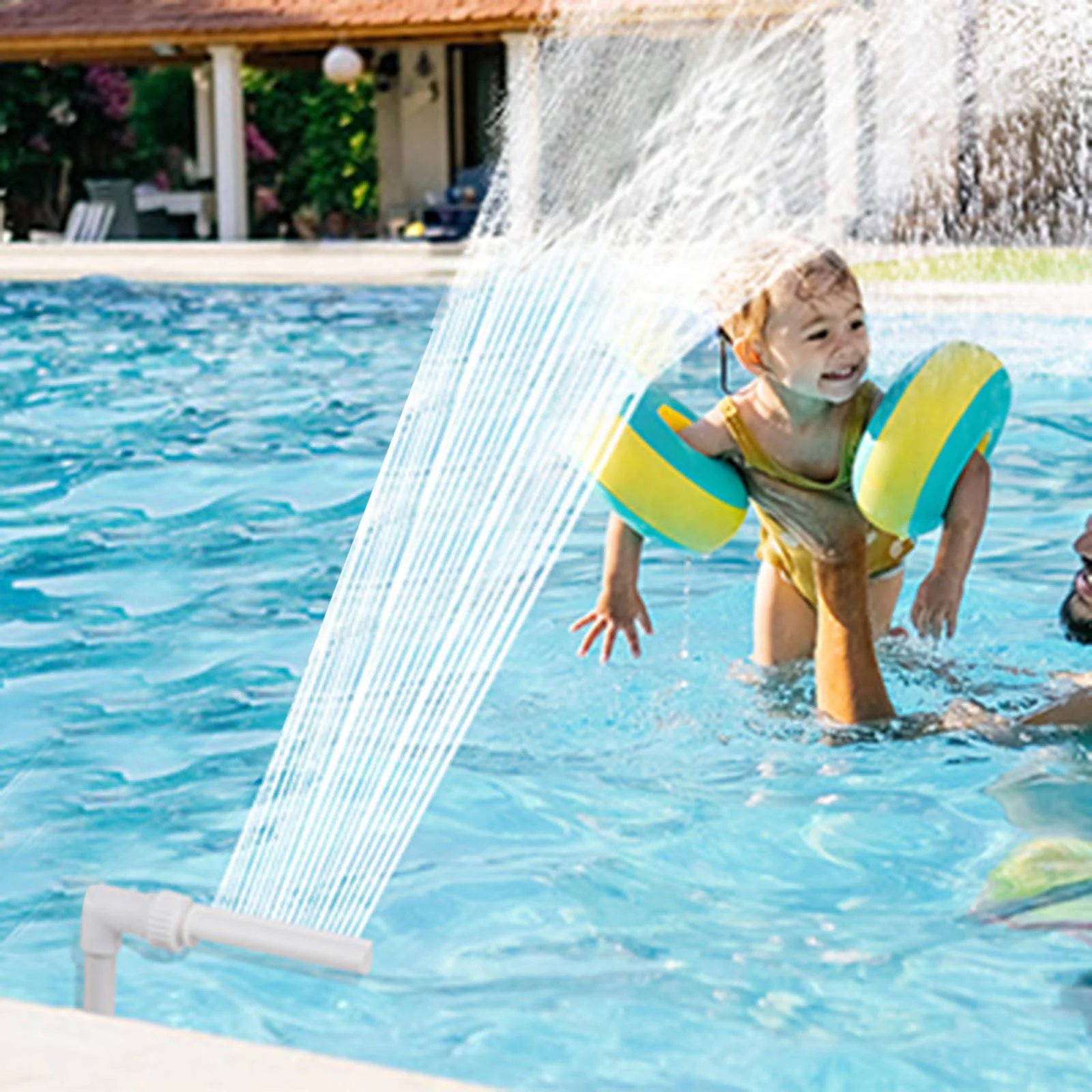 Pool Spray Pond Swimming Pool Spa Accessories Adjustable Pool Cool Warm Water Fun Sprinklers Water Sprinkler Timer Water Pads for Adults Irrigation Sprinkler Timer Watering Timers Outdoor Water