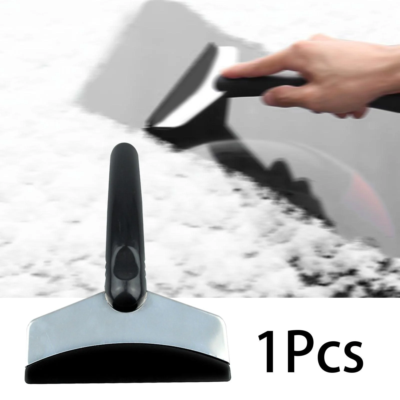 yotijar Car Snow Shovel with Grip Stainless Steel Windshield Ice Scraper Universal