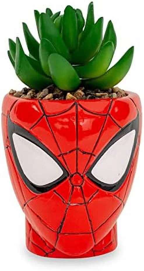 Comics  3-Inch Ceramic Mini Planter With Artificial Succulent