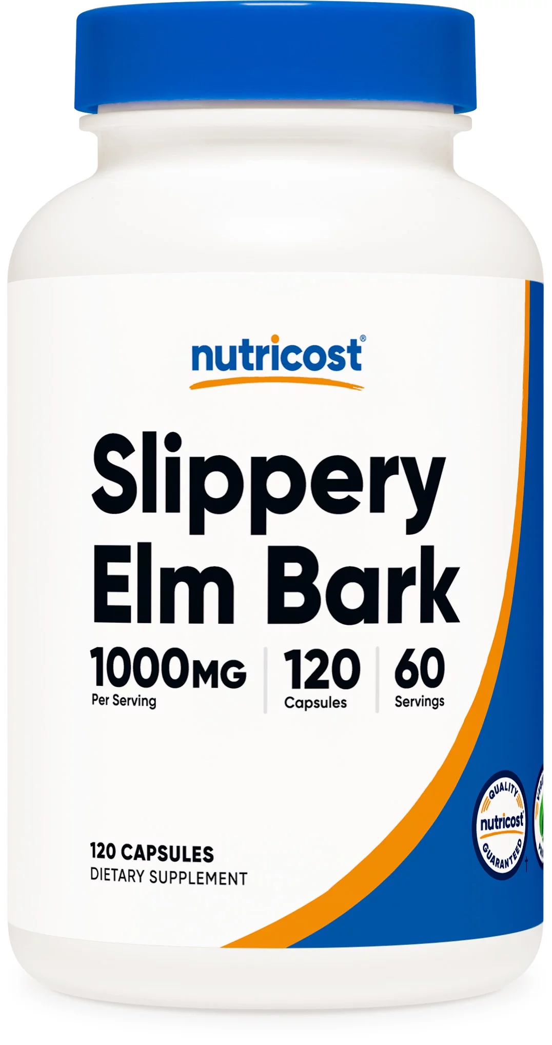 Nutricost Slippery Elm Bark Capsules 1000mg Per Serving, 120 Capsules - Non-GMO Supplement