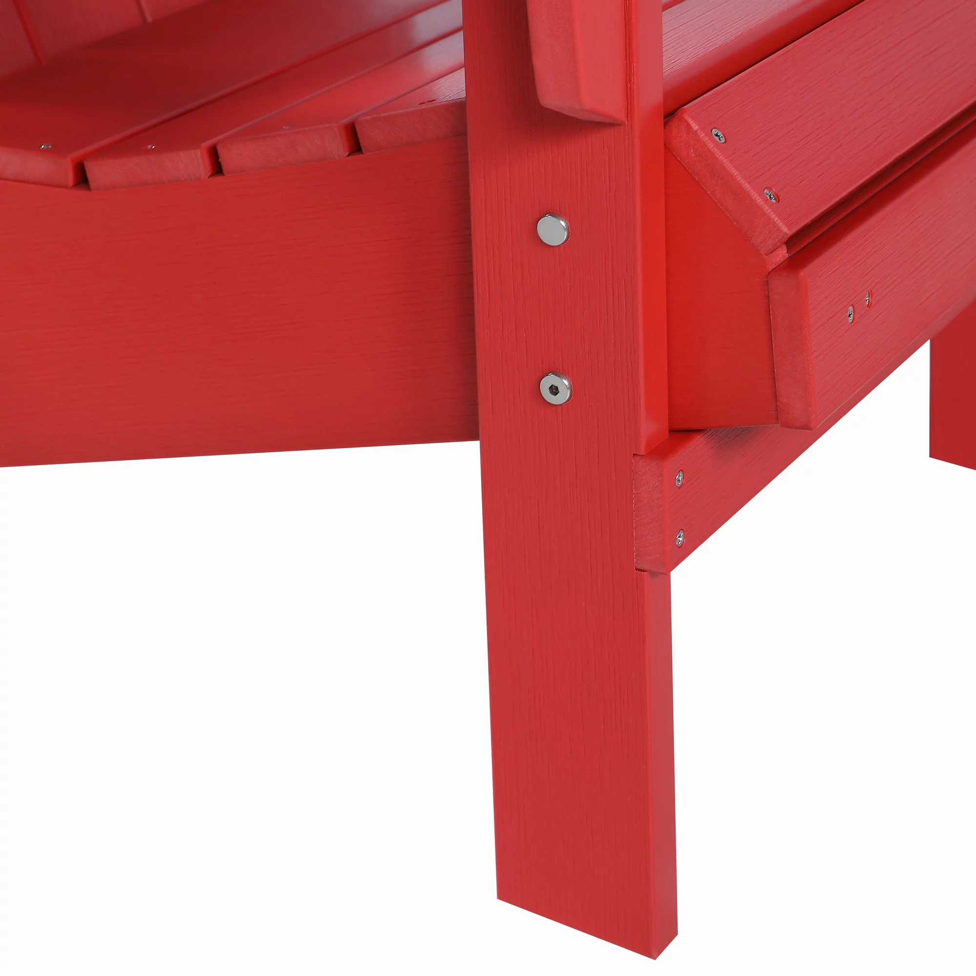 Hurley Stanton Drew Plastic/Resin Folding Adirondack Chair with Ottoman (Red)