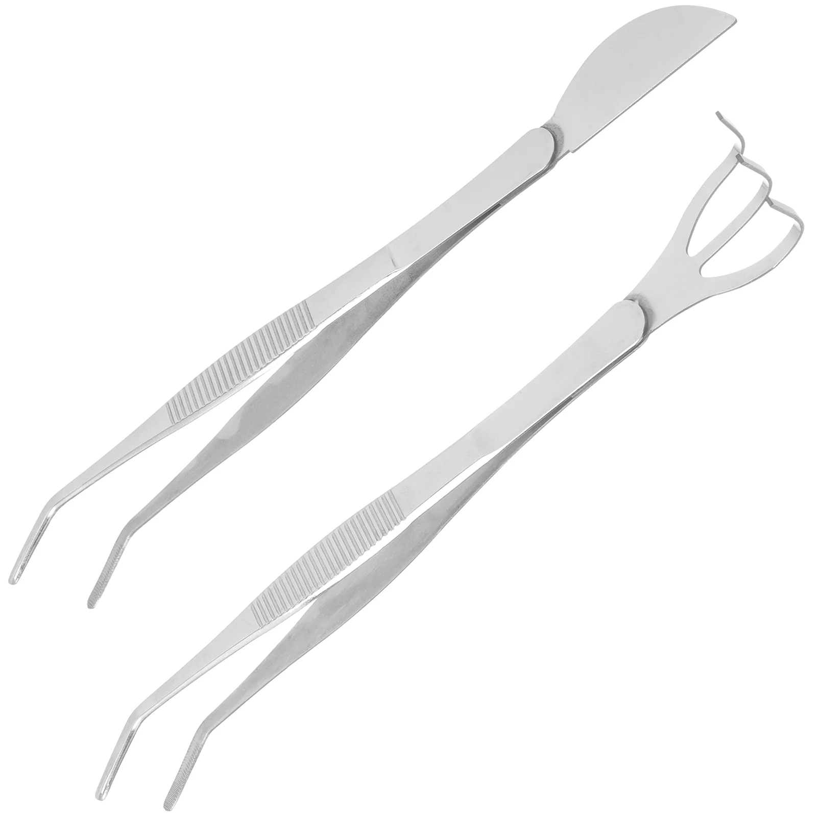 Qumonin 3-Prong Bonsai Tweezers Soil Loosening Tool Stainless Steel Gardening Tool