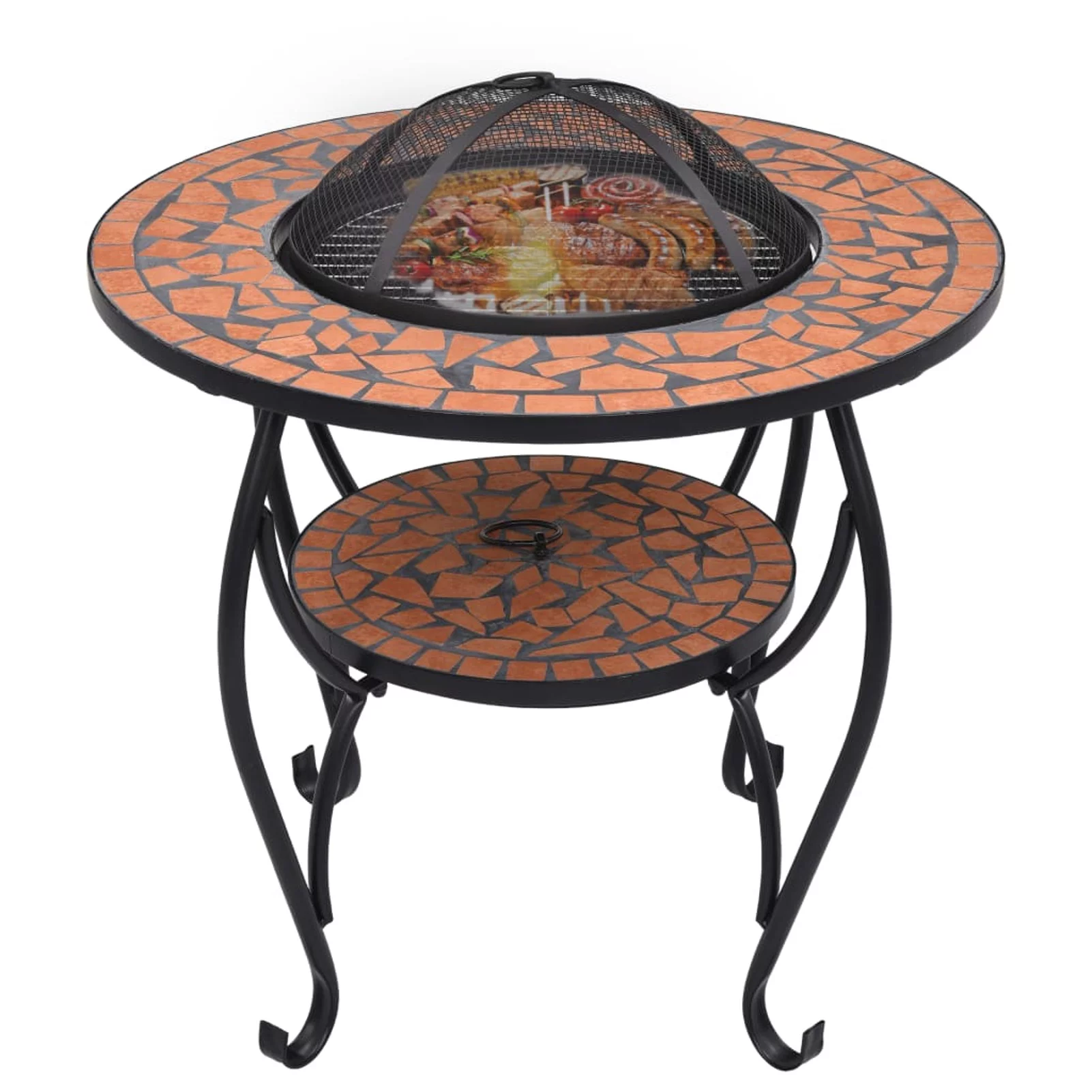 Carevas Fire Pit Table Terracotta 26.8