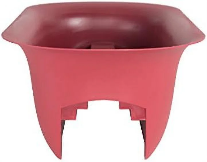 14 In. H X 26 In. W X 8.8 In. D Resin Modica Union Red Planter