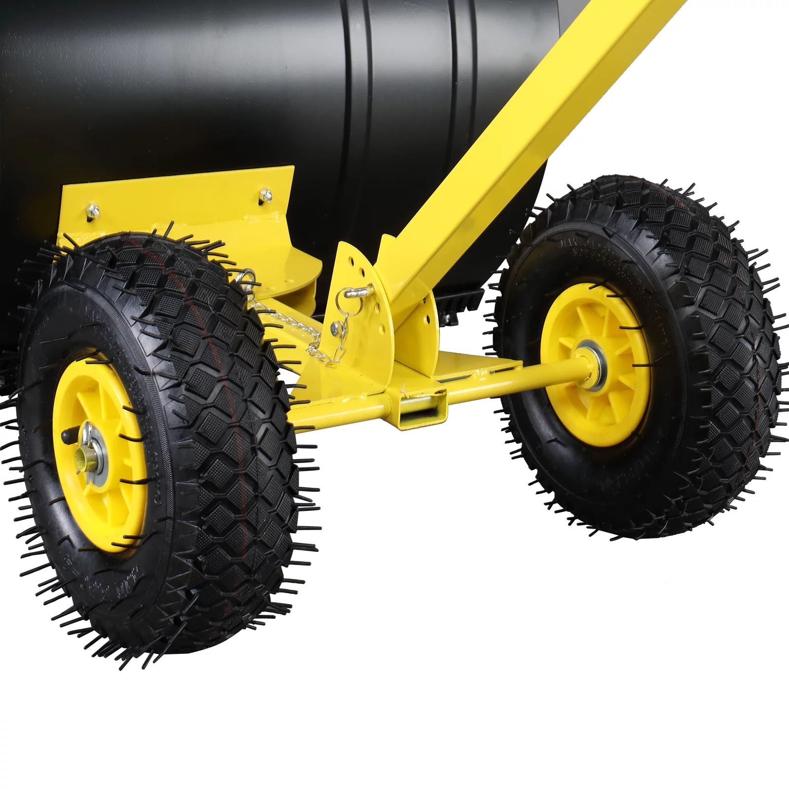 74*47cm Iron Yellow T-Handle Black Blade Adjustable Human-Powered Snow Plow