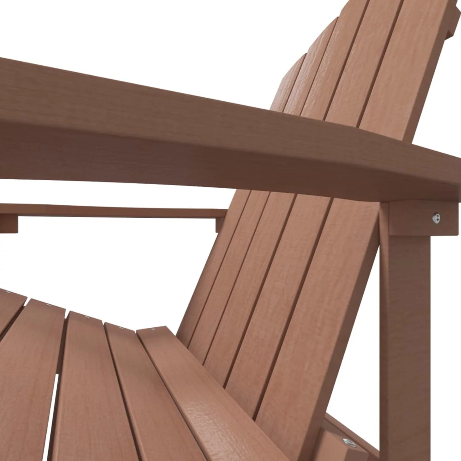 Walmeck Patio Adirondack Chair HDPE Brown
