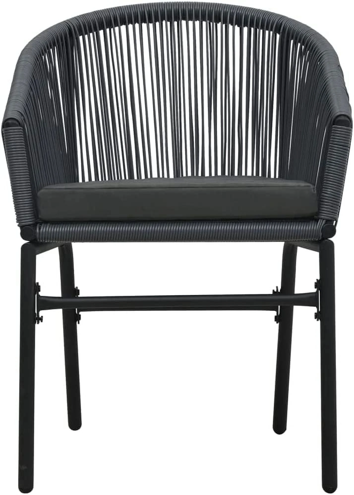 9 Piece Patio Dining Set Anthracite  with 1 x Table 8 x Chair 8 x Seat Cushion