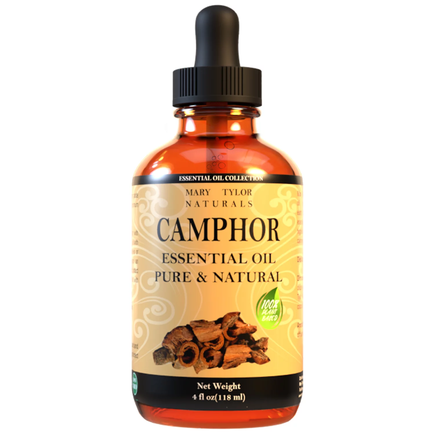 Camphor Essential Oil (4 oz)  Premium Therapeutic Grade  100%  and Natural  Perfect for Aromatherapy   Balms   Creams and Much More by  Tylor Naturals
