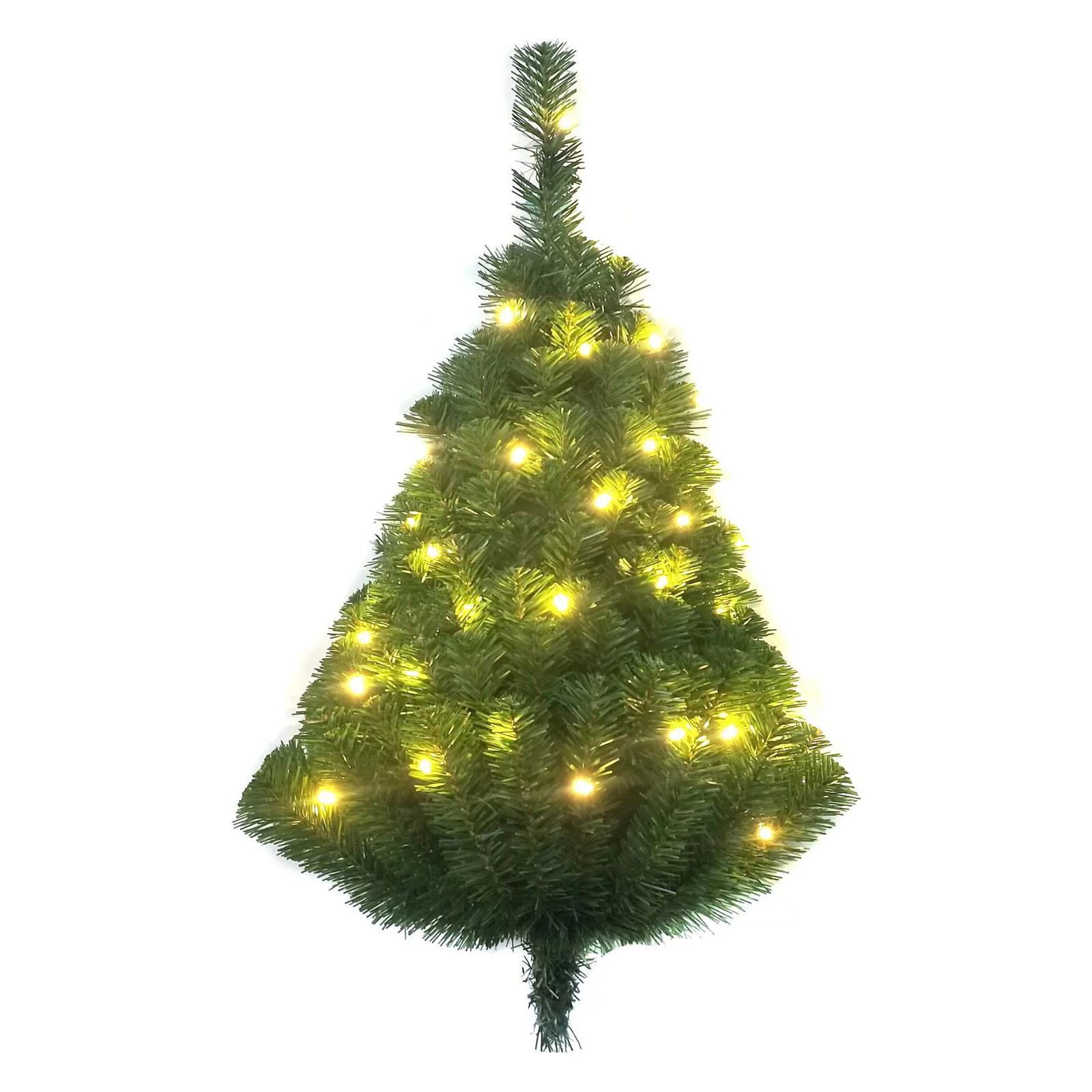 Kurt Adler 28-Inch Pre-Lit Norway Pine LED Wall Tree