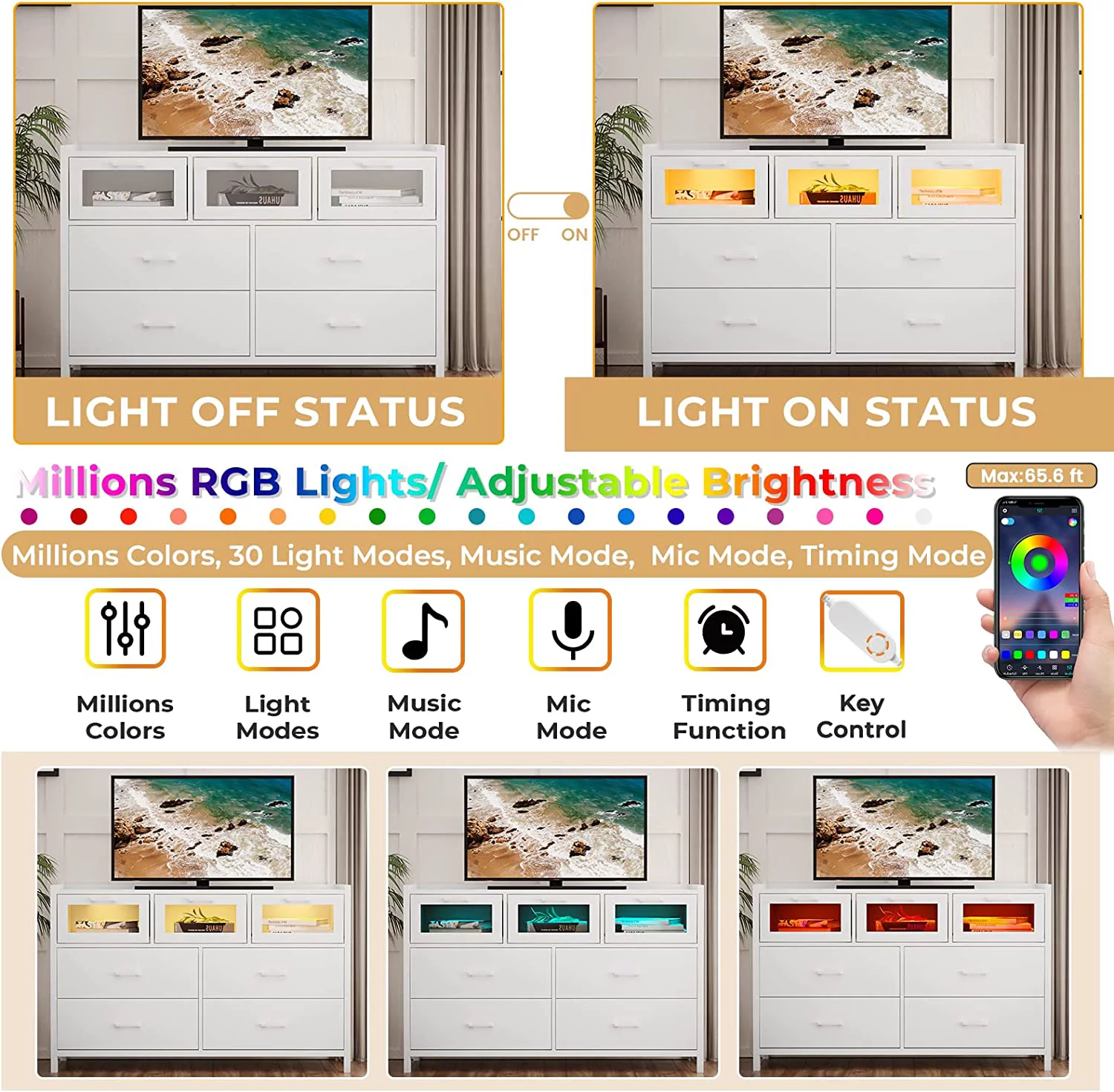 Greesum 3 Pieces Patio Furniture PE Rattan Wicker Chair Conversation Set  Brown and Beige