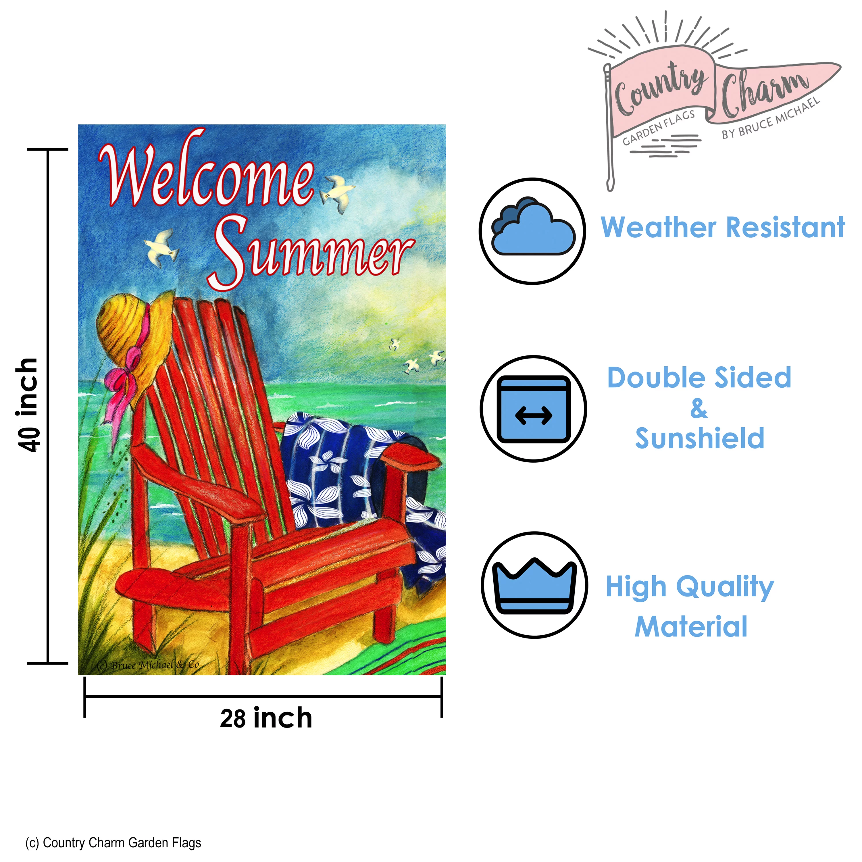 House Flag Summer Beach Chair 28