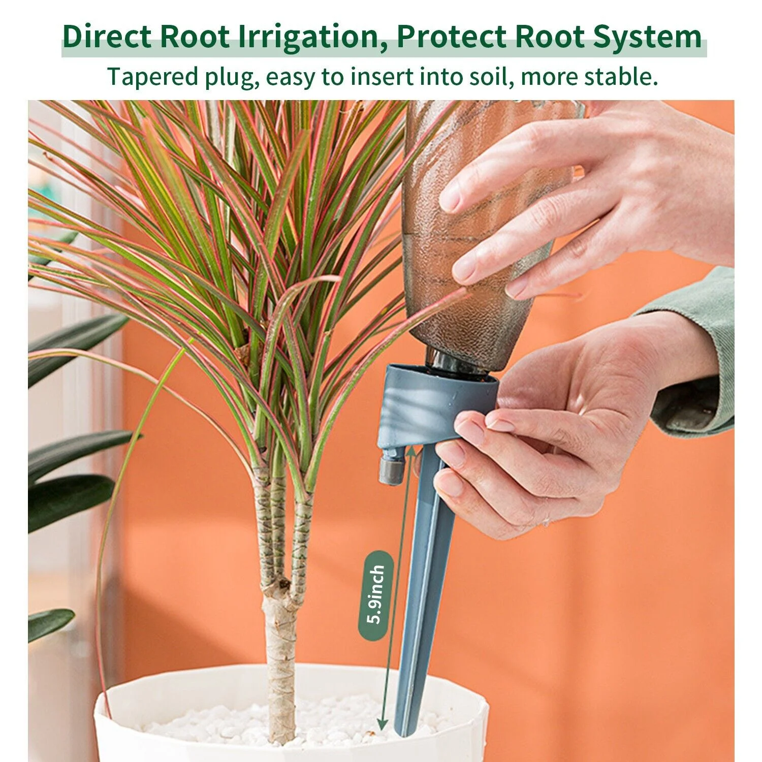 3 PCS Garden Automatic Self Watering Spikes Plants Water Drip Irrigation System