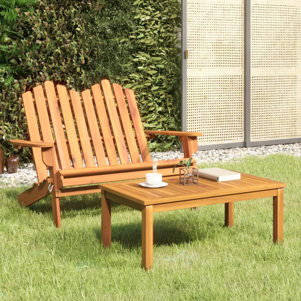 moobody 2 Piece Adirondack Patio Set Solid Wood Acacia