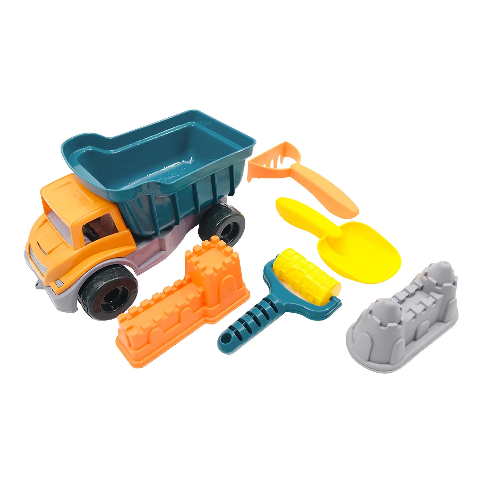 Beach Sand Set With Mesh Bag Includes Sand Water Wheel, Sandbox Vehicle, Sand Molds, Bucket, Sand Shovel Tool Kits, Sand For Toddlers Kids Outdoor Pool Float Games Sand Pails And Buckets Metal Sand