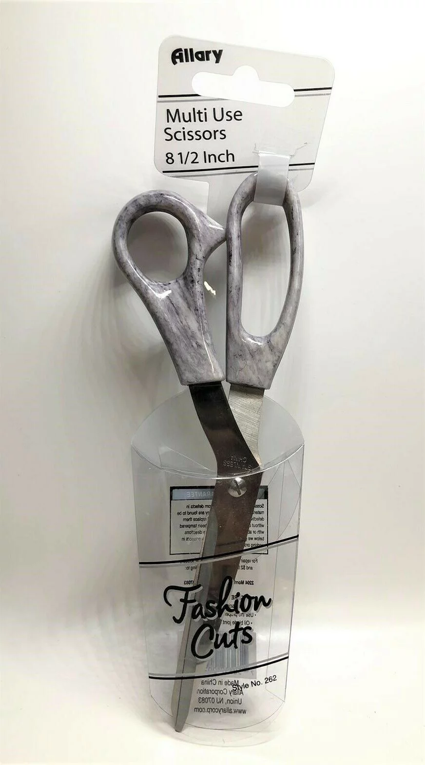 Allary Fashion Cuts 8.5 Inch Multi Use Scissors, Gray