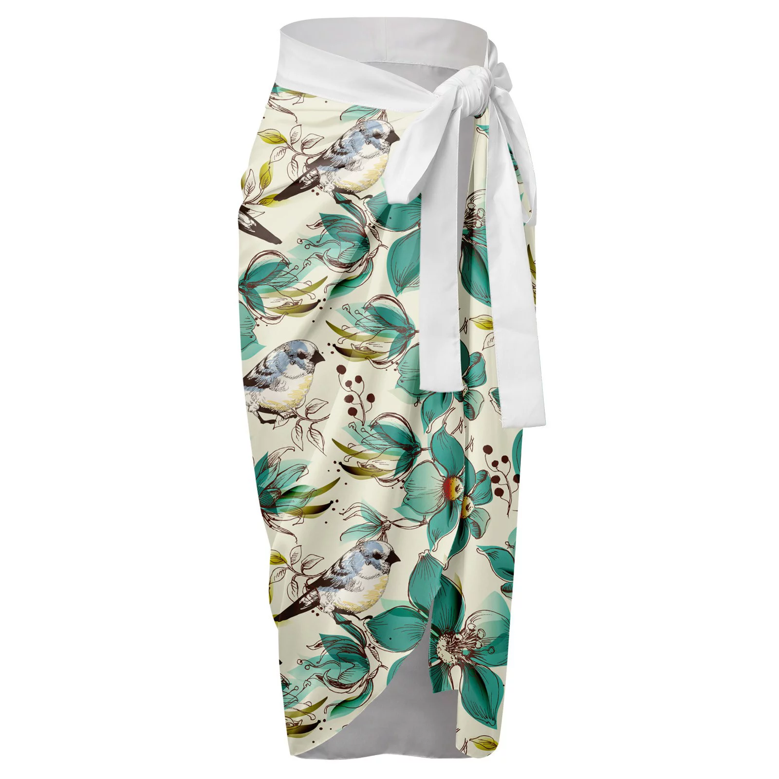 Autumn Cargo Skirt Womens V Neck Flower Printed Swimsuit Apron Skirt Bikini Sets Skirting Board Cleaner Mop