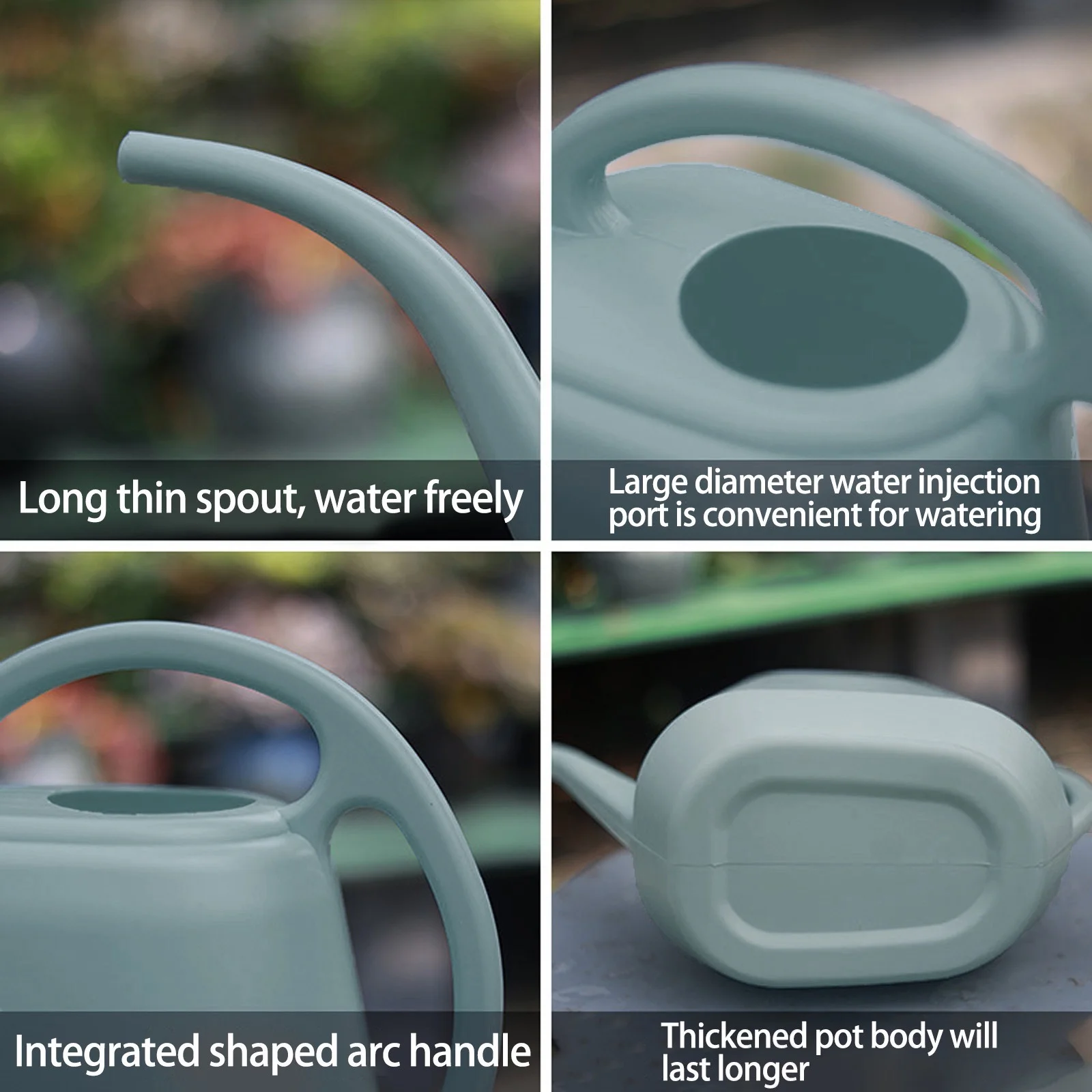 D156 4L Large Capacity Long Mouth Watering Pot Household Plastic Garden Tools Watering Pot Succulent Watering Pot