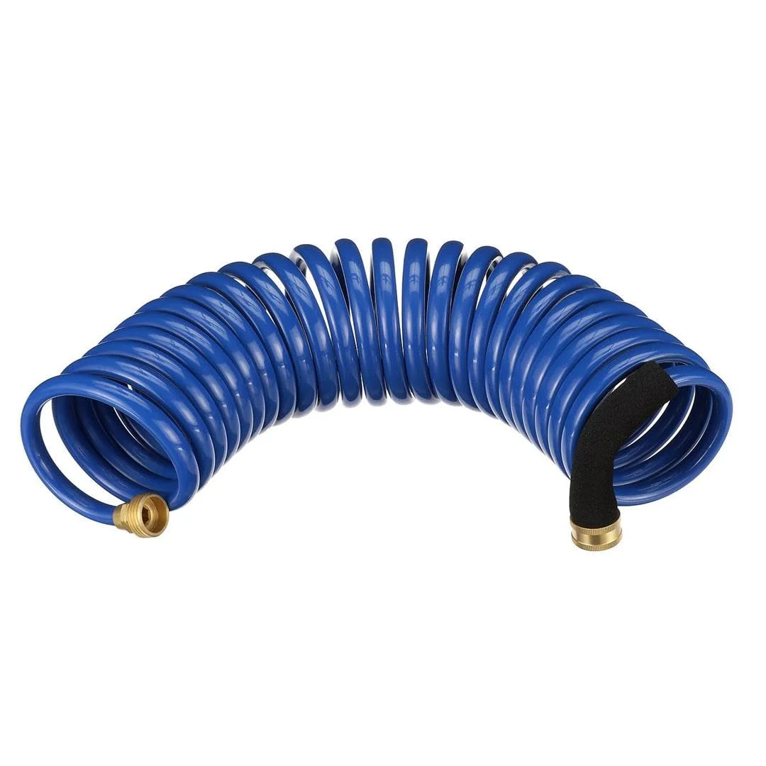 Attwood Mari 118717 25 ft. Spiral Watering Hose, Black