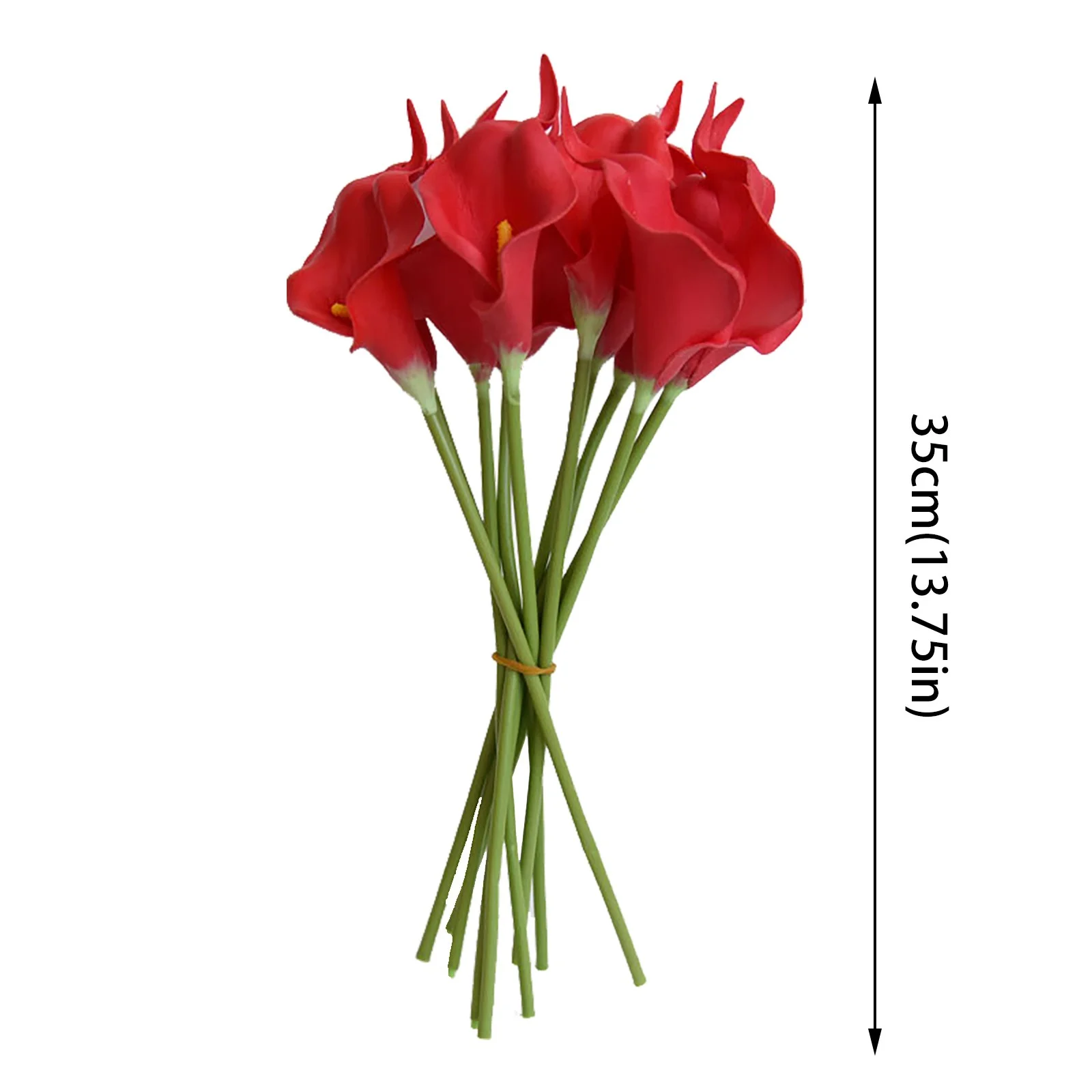 LKWLPD Fake Flowers for Outside 10pcs Artificial Flowers Home Wedding Party Room Calla Lily Handmade Flowers Bouquet Red Home Decor Flower Garland Decorations Purple