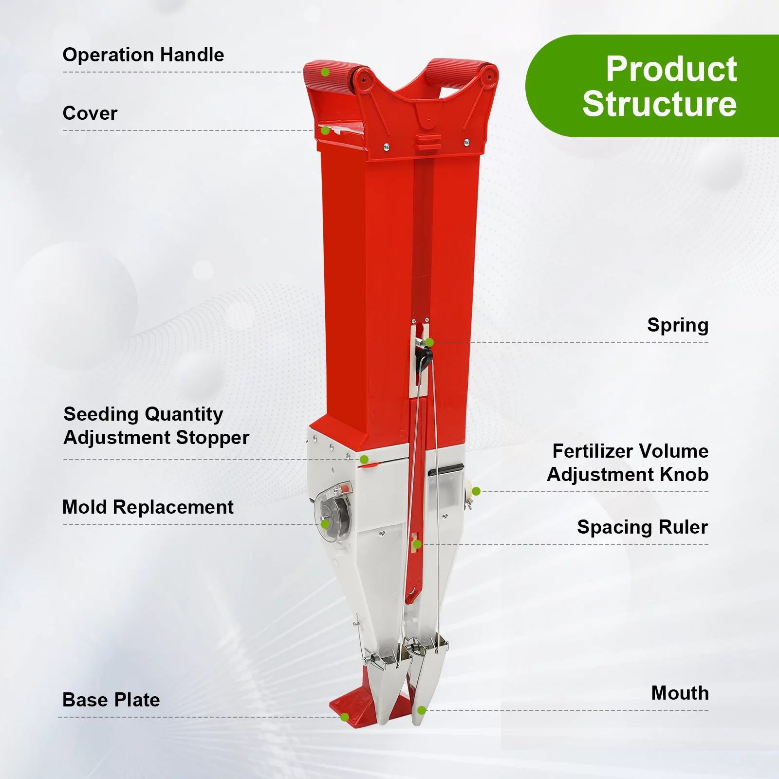 Adjustable Manual Fertilizer Garden Vegetable Planter Seeder Handheld 2.7kg