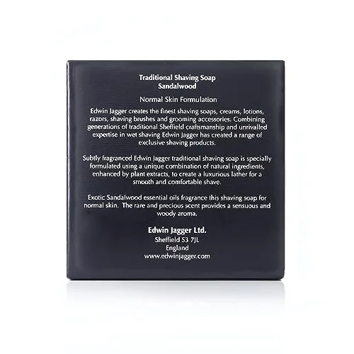 Edwin Jagger SSSW Sandalwood 99.9% Natural Traditional Shaving Soap 2.3 oz Refill