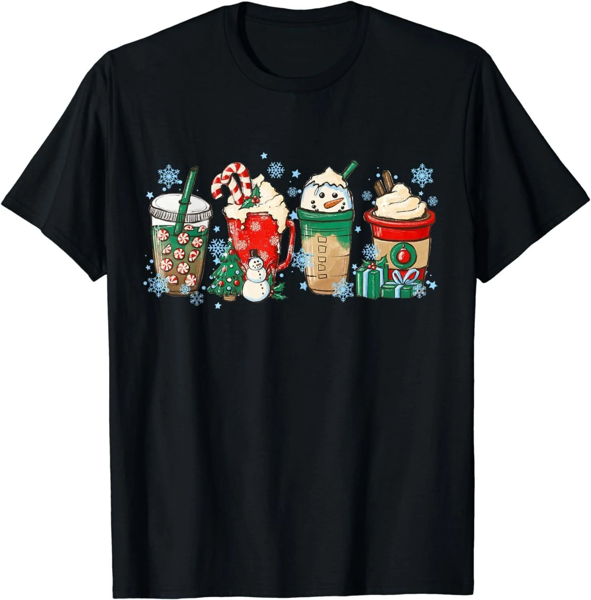 Festive Flavors Women's Cozy Coffee Tee: Sip in Style and Spread Holiday Cheer