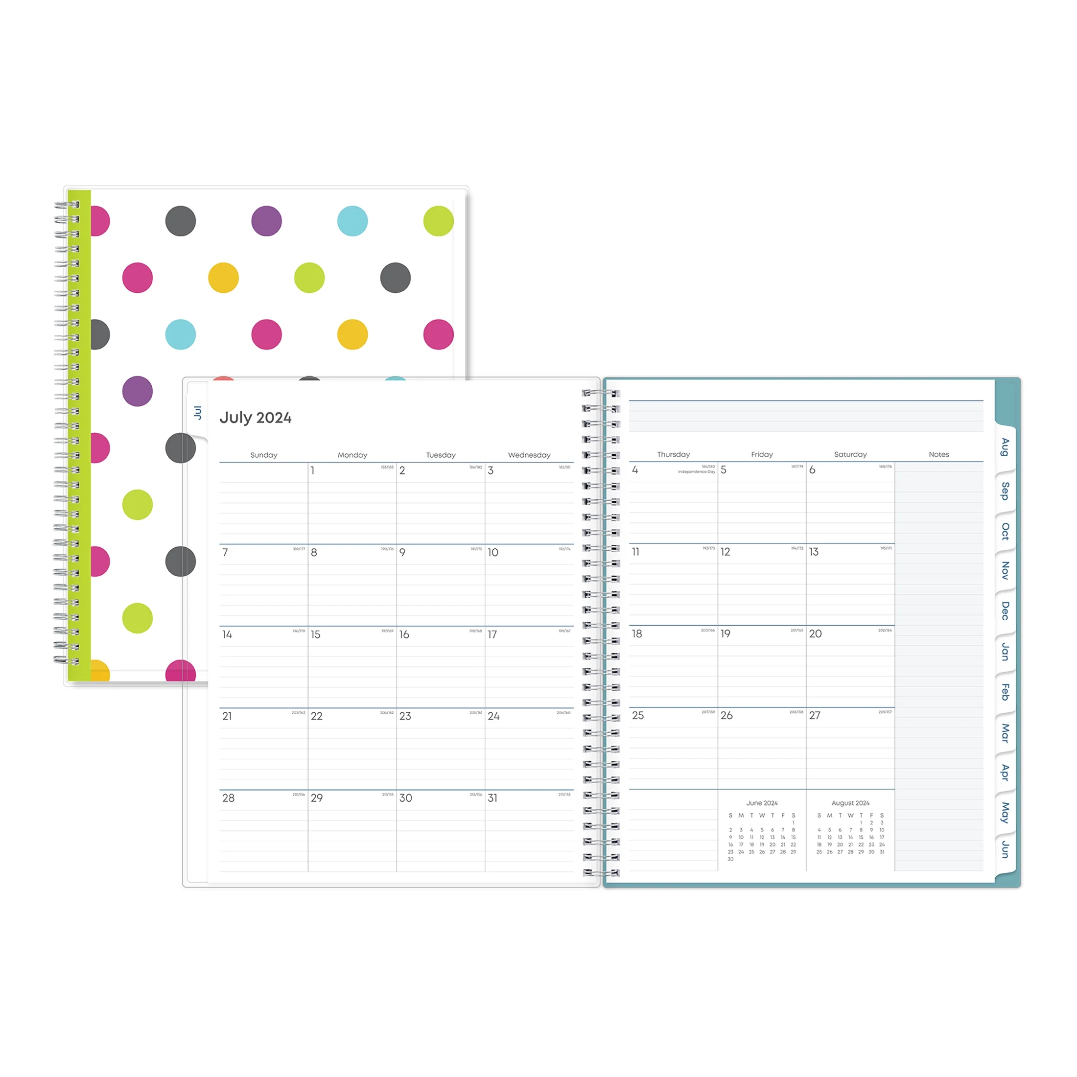 2024-2025 Teacher Lesson Planner, 8.5x11, Blue Sky, Teacher Dots