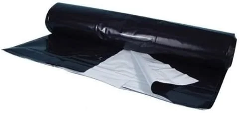 Black and White Panda Poly Film - Light Deprivation Greenhouse Cover 100% Blackout - Heavy Duty - UV Treated (25 ft x 40 ft)