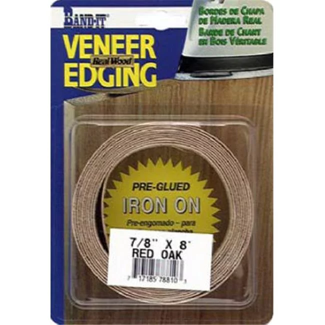 Cloverdale 78810 .88 in. x 8 ft. Red Oak- Wood Veneer Edgebanding
