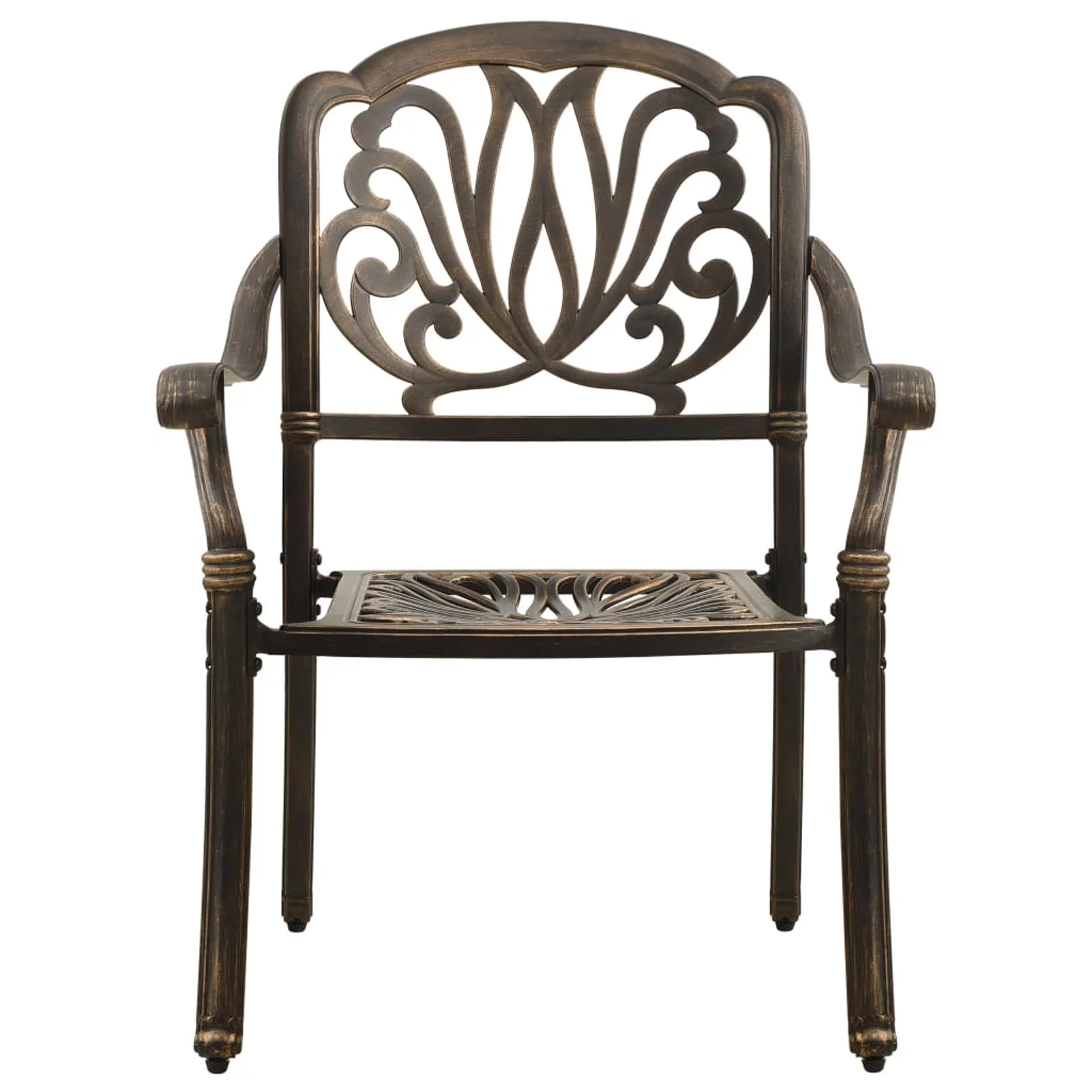 Suzicca Patio Chairs 2 pcs Cast Aluminum Bronze