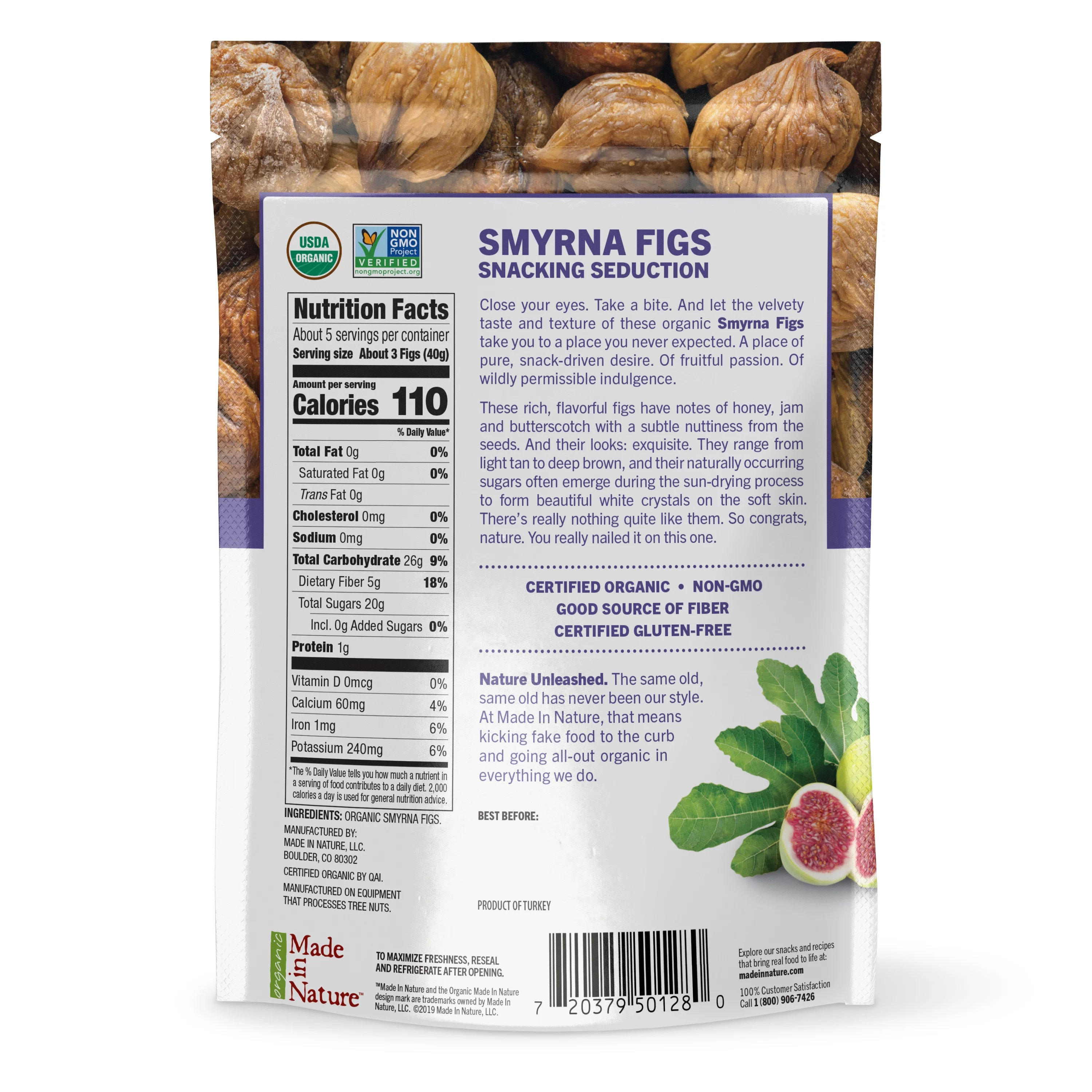 Made In Nature Organic Smyrna Figs, 7oz